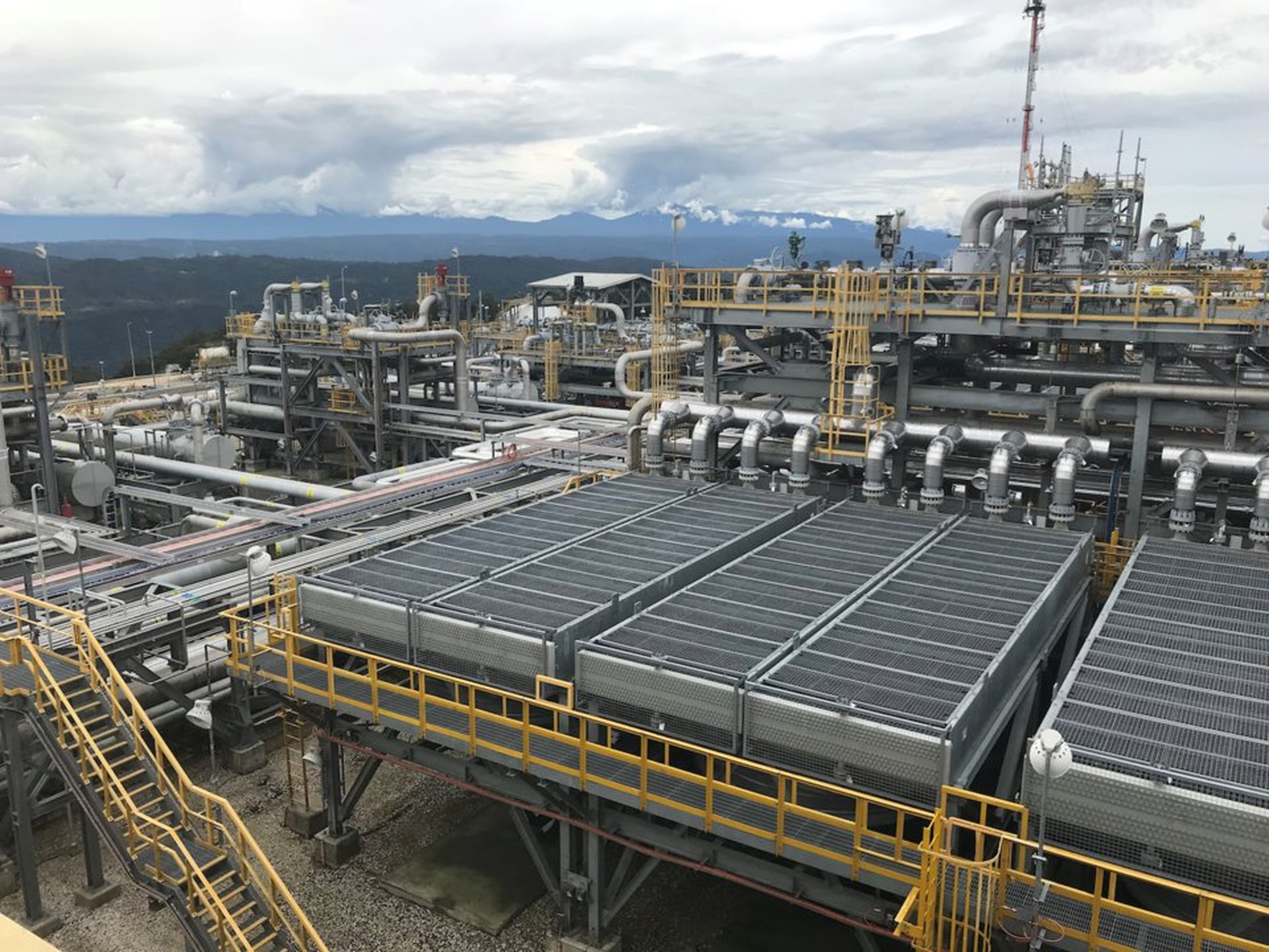 La planta de acondicionamiento de gas de la empresa ExxonMobil, en Papúa Nueva Guinea.