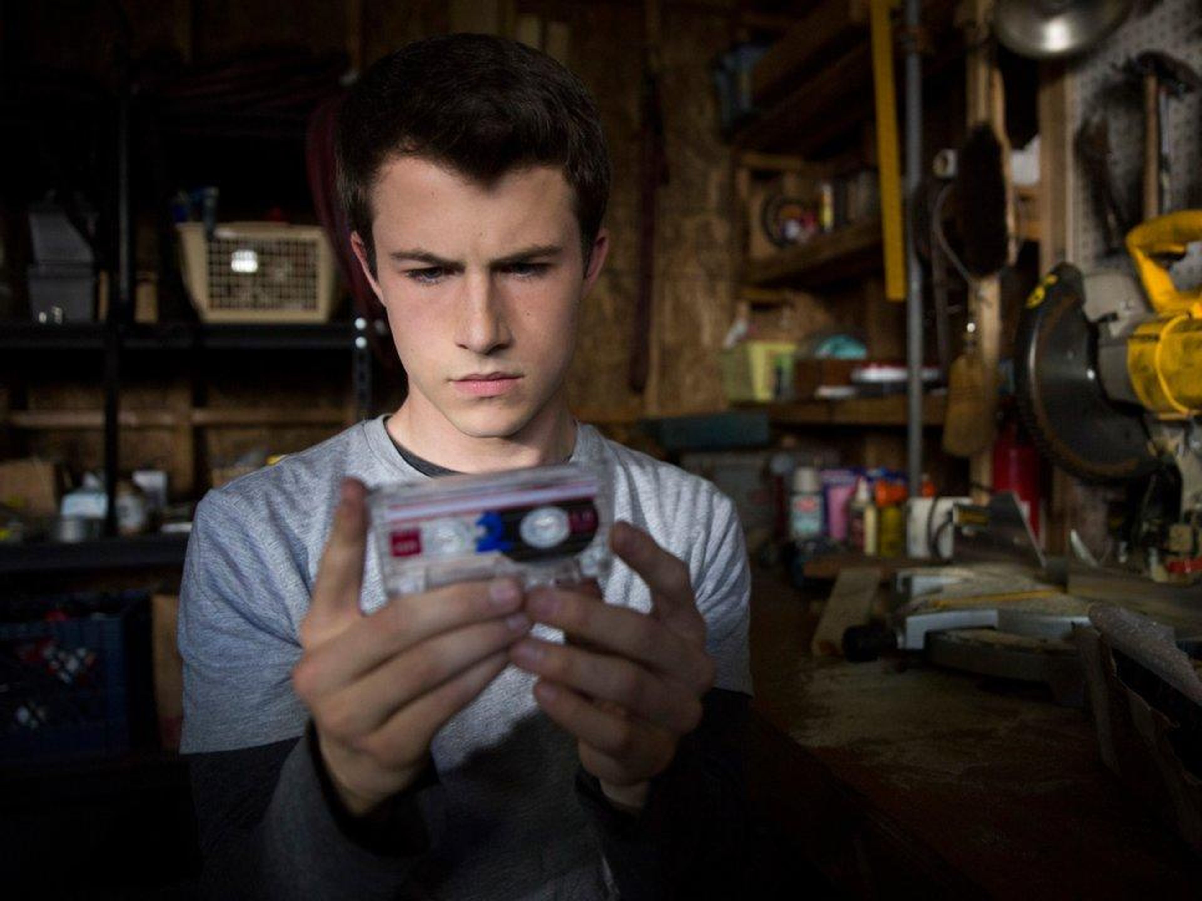 Hannah Baker's friend Clay Jensen listens to her tapes on "13 Reasons Why."