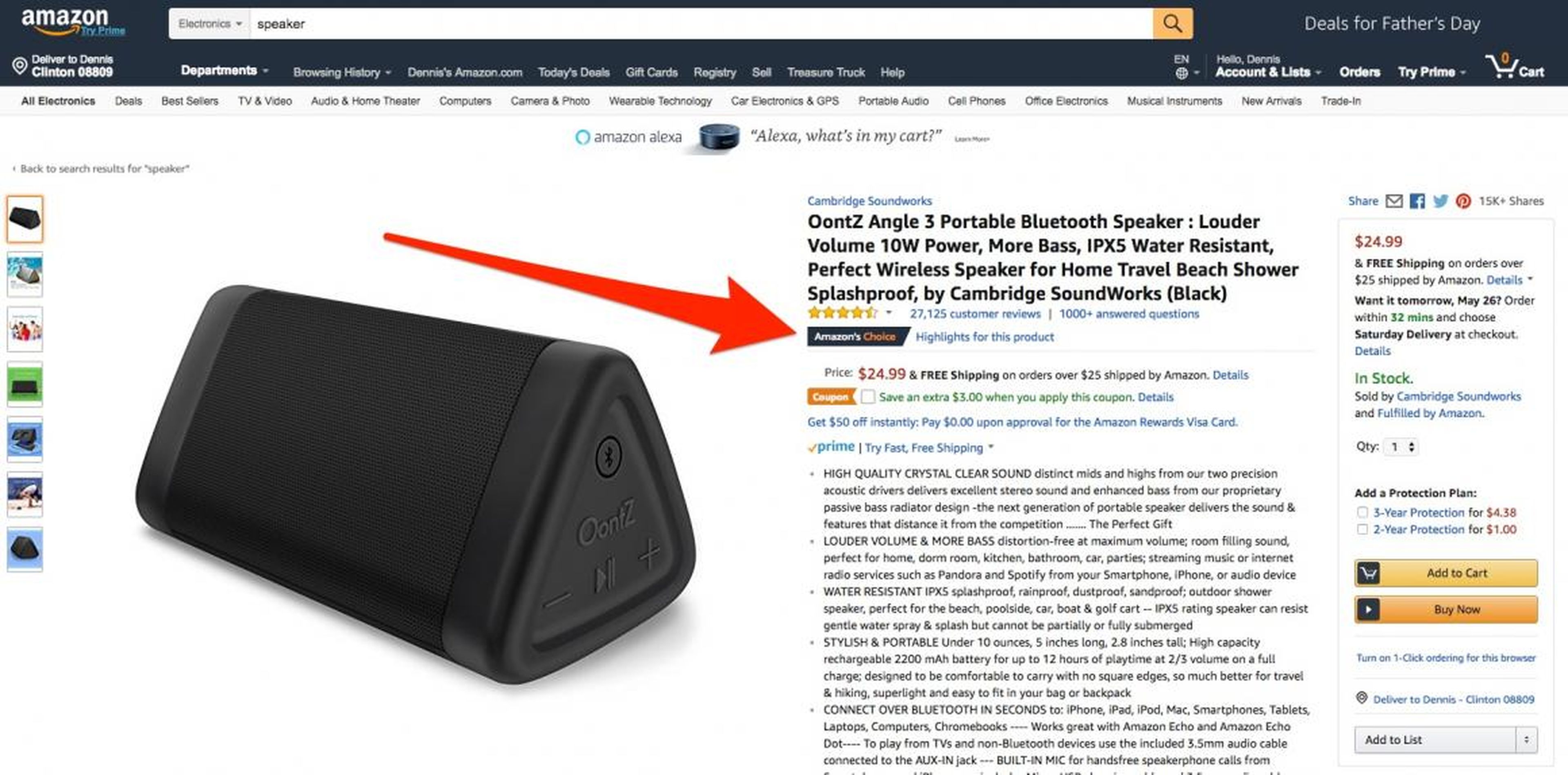 Here's what it means when an item is marked 'Amazon's Choice'