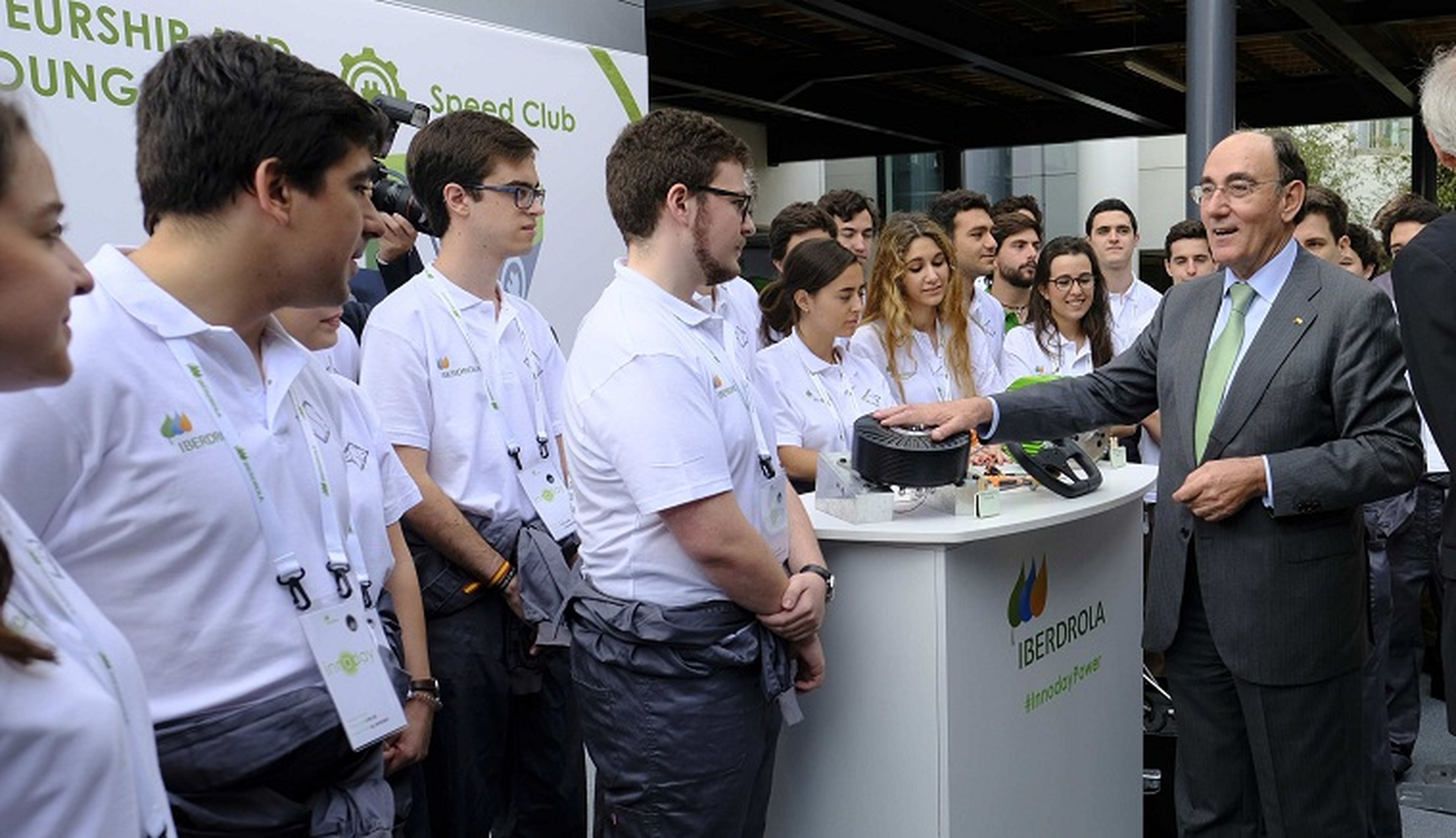El presidente de Iberdrola, Ignacio Galán, en la feria de Innovación de Iberdrola donde se ha presentado el producto.