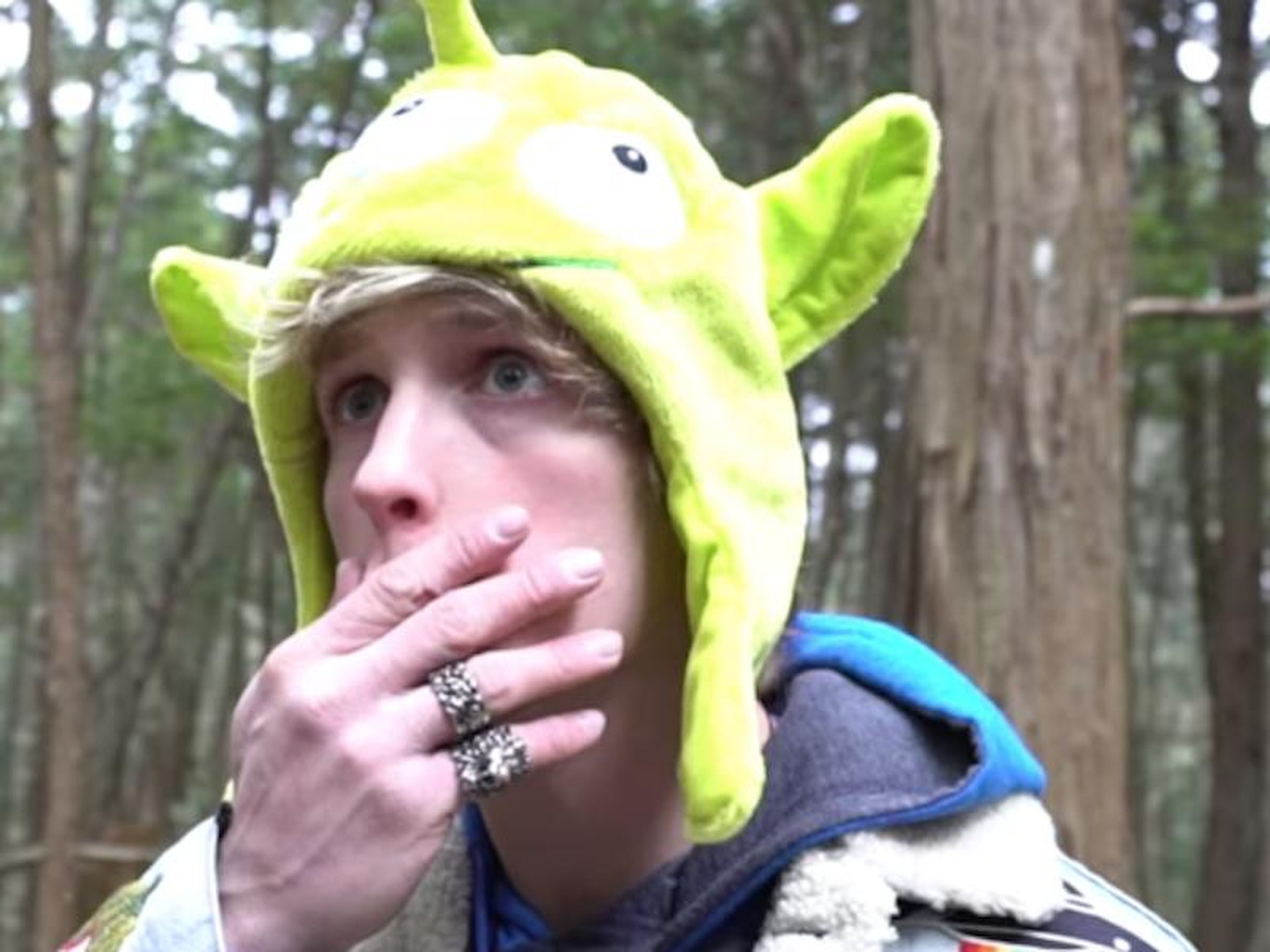 A clip from Logan Paul's notorious video from Japan's suicide forest.