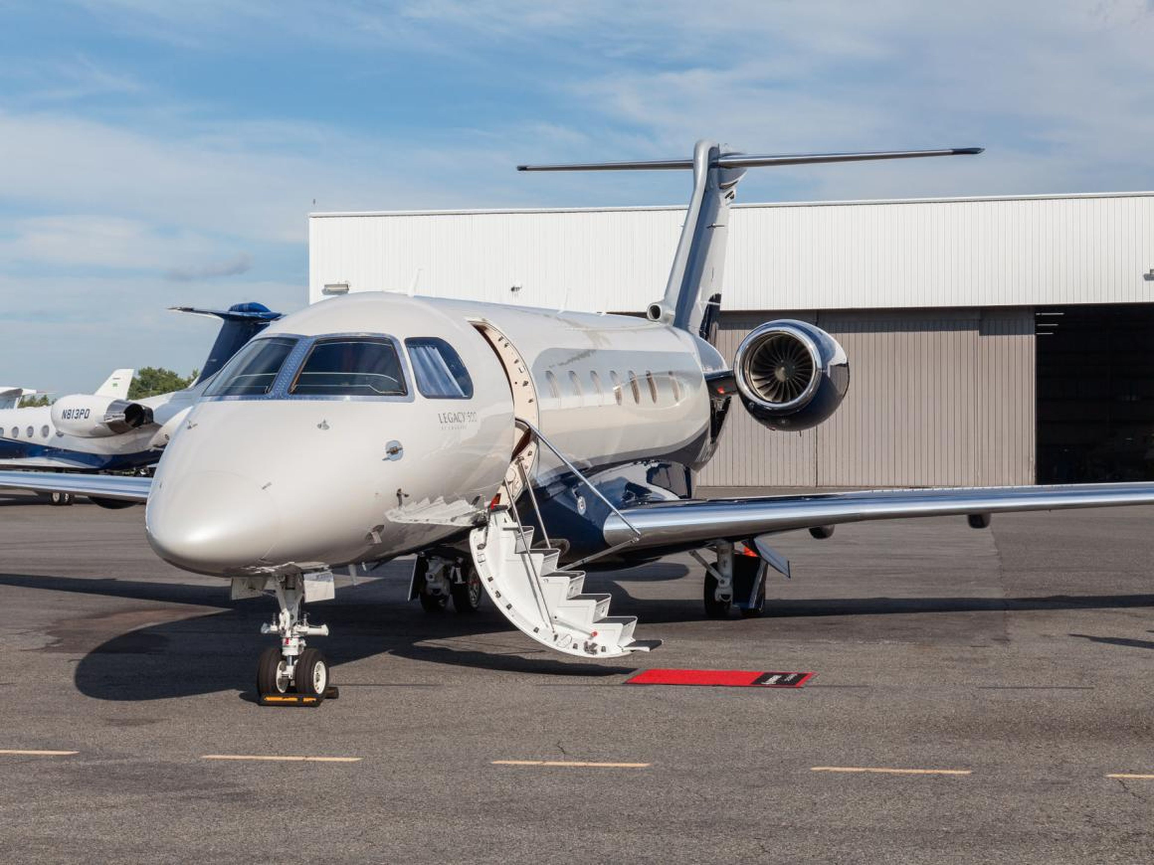 1. Embraer Legacy 500: Unlike, the other jets on this list, the Embraer Legacy 500 is a midsize plane designed to operate shorter routes. At "just" $20 million, it's also the most affordable of the eight planes.