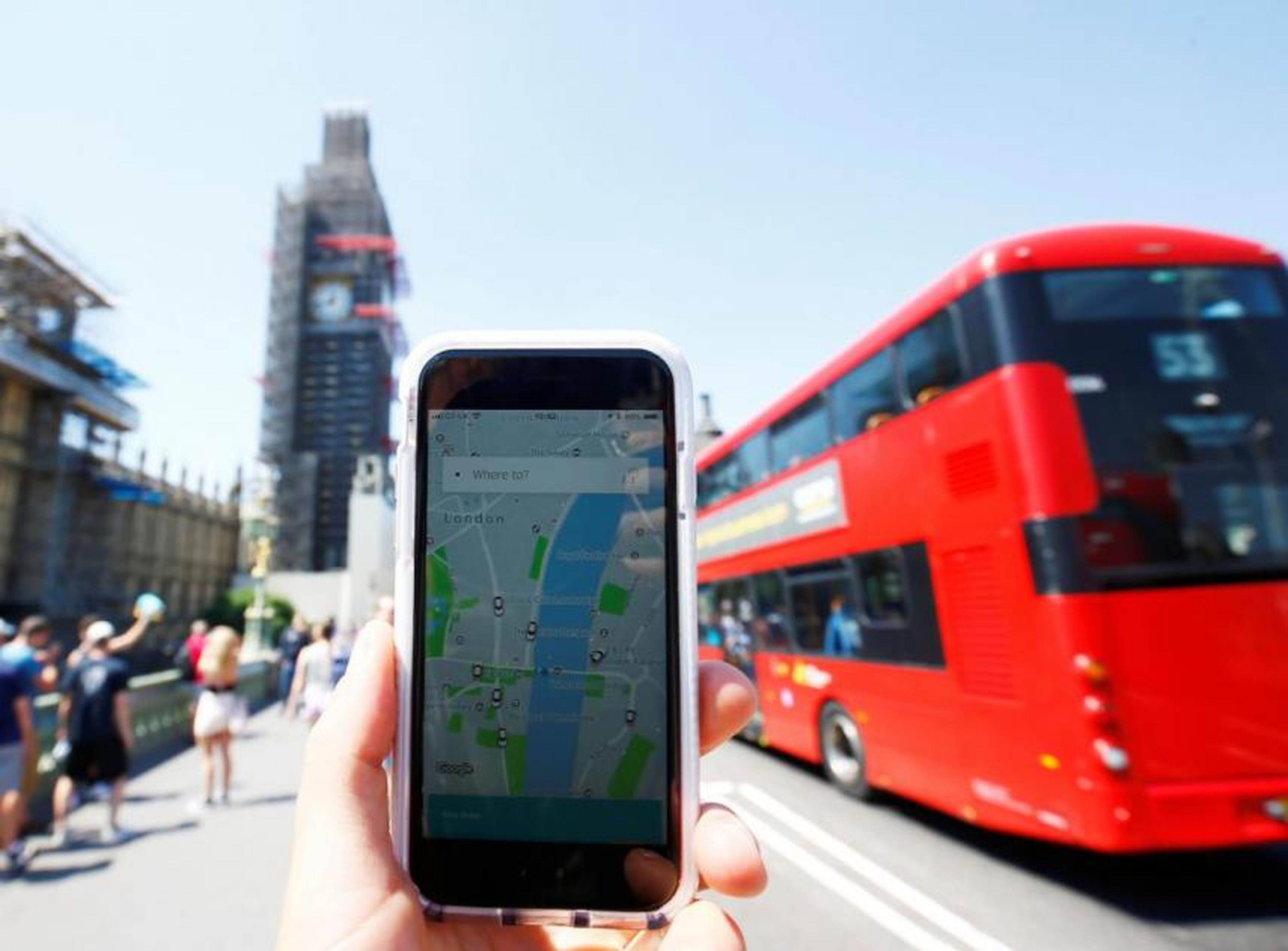 La app de Uber en Londres