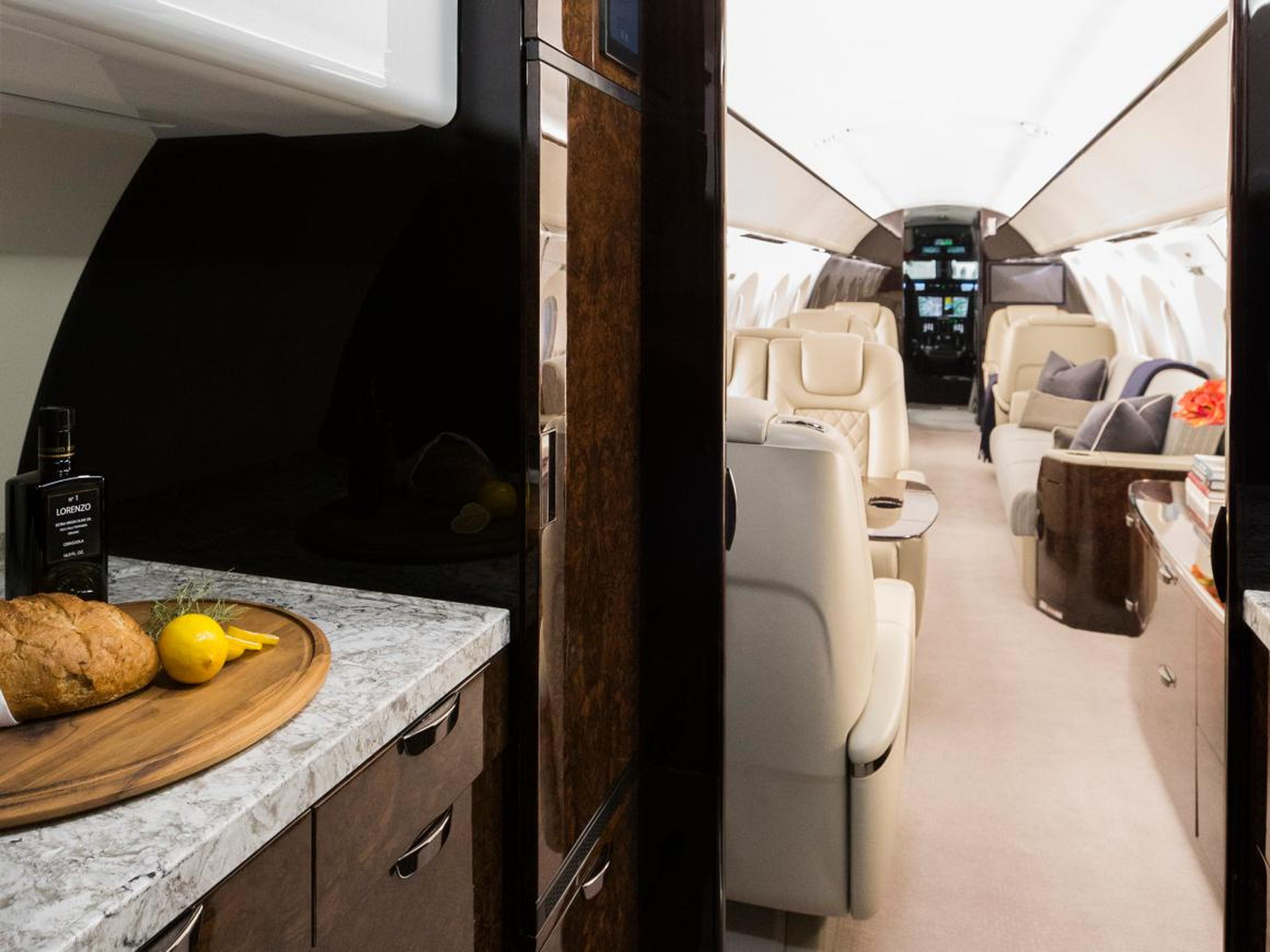 The G500 features bespoke cabins with seating tailored to the needs of the customer.
