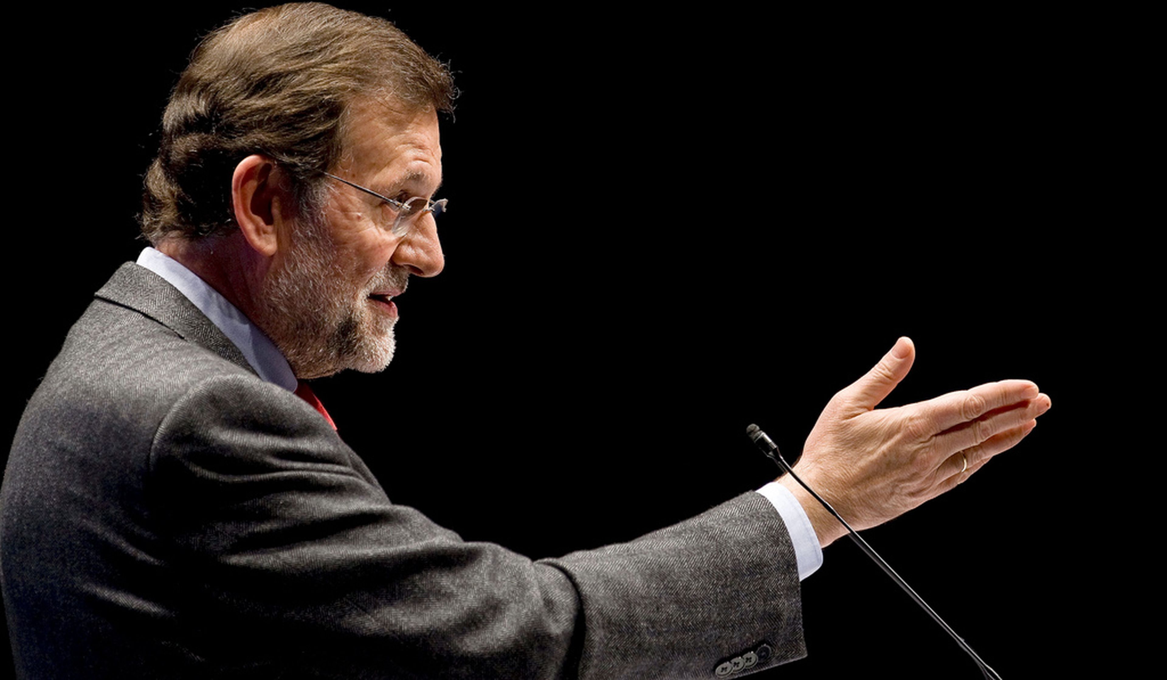 Mariano Rajoy, durante un mitin en Cantabria