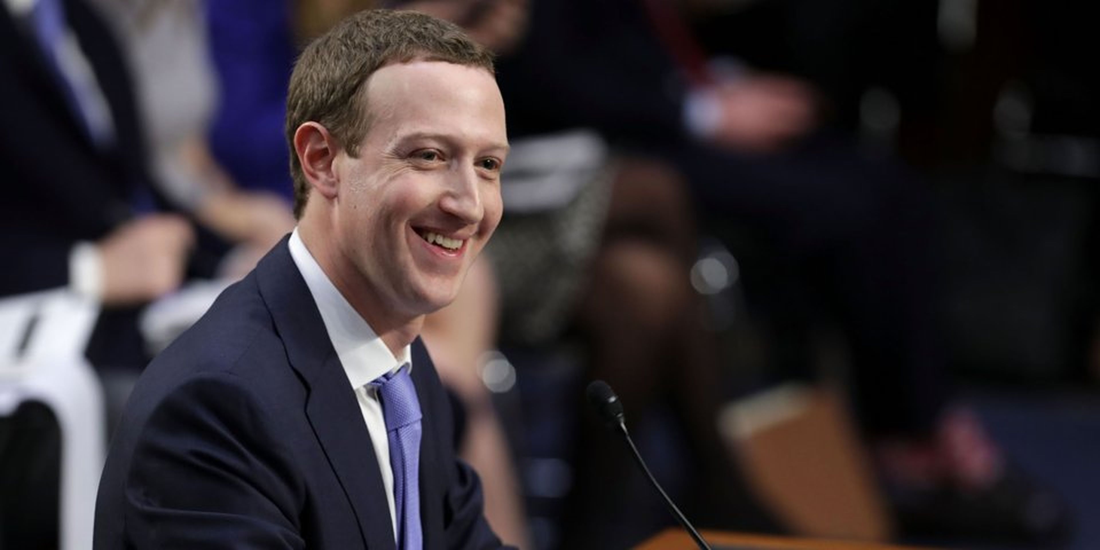 El CEO de Facebook, Marck Zuckerberg, testificando ante el Senado de Estados Unidos en Abril, 2018.