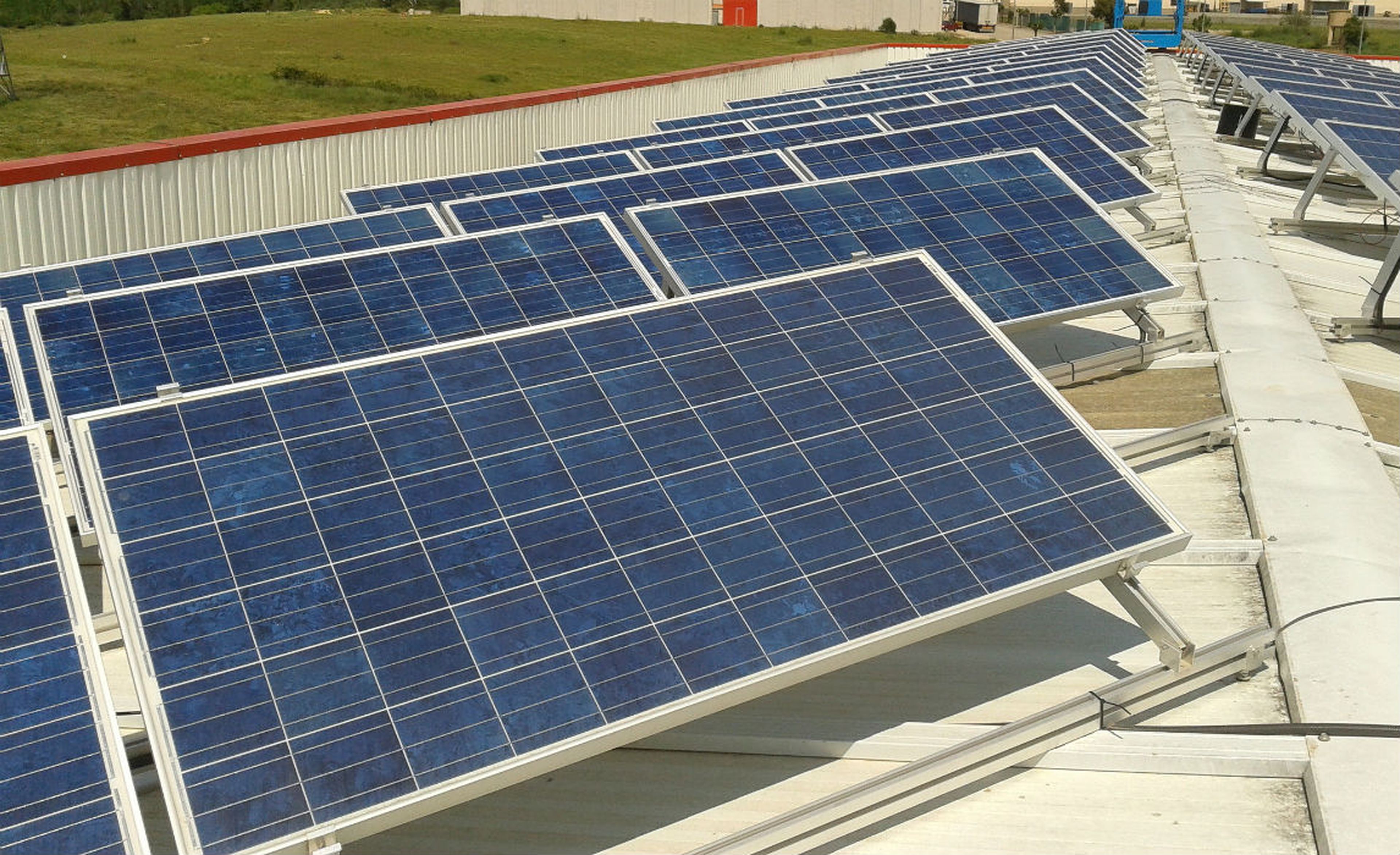 Una planta de energía solar