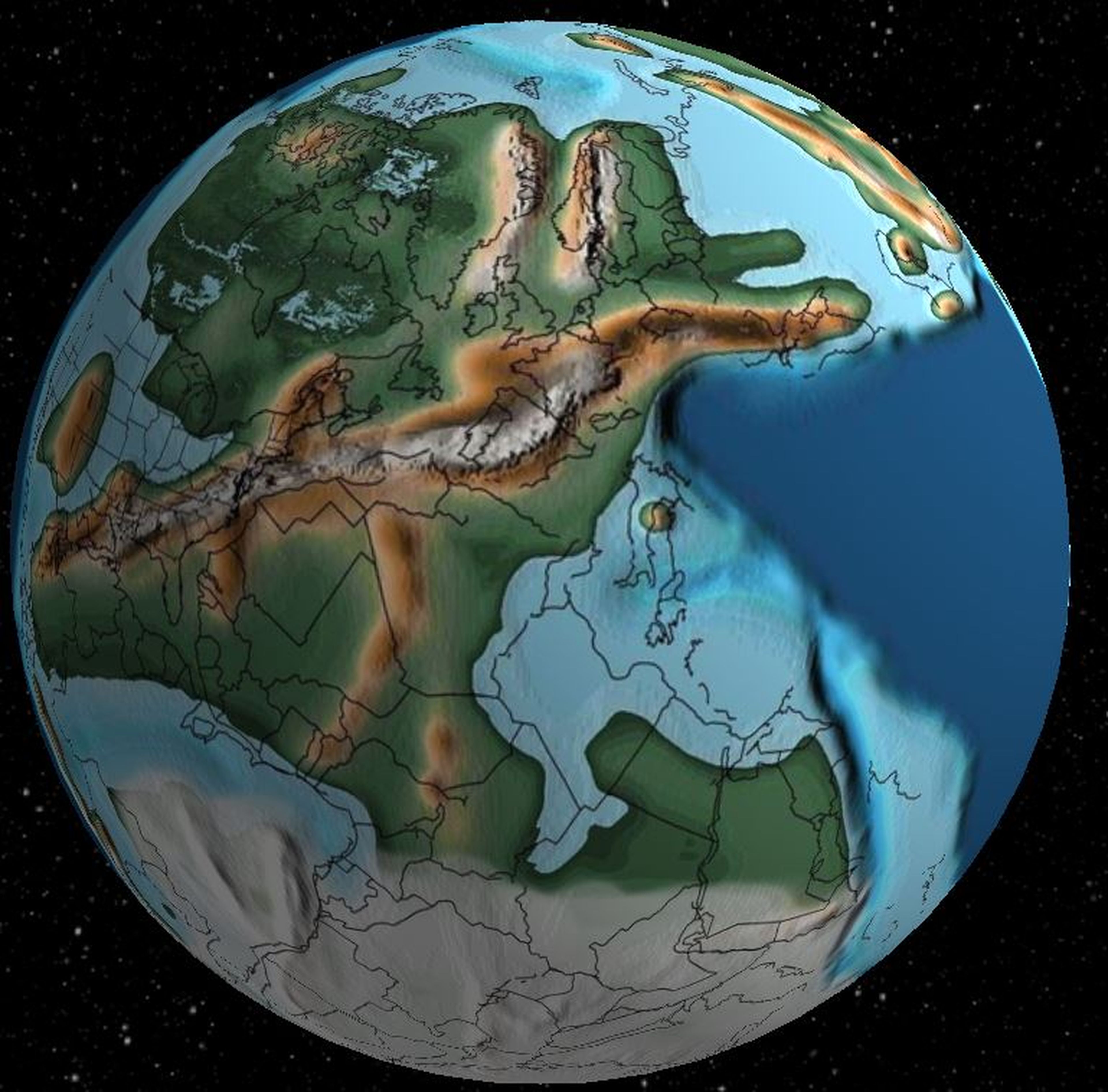 Tierra y España hace 300 millones de años