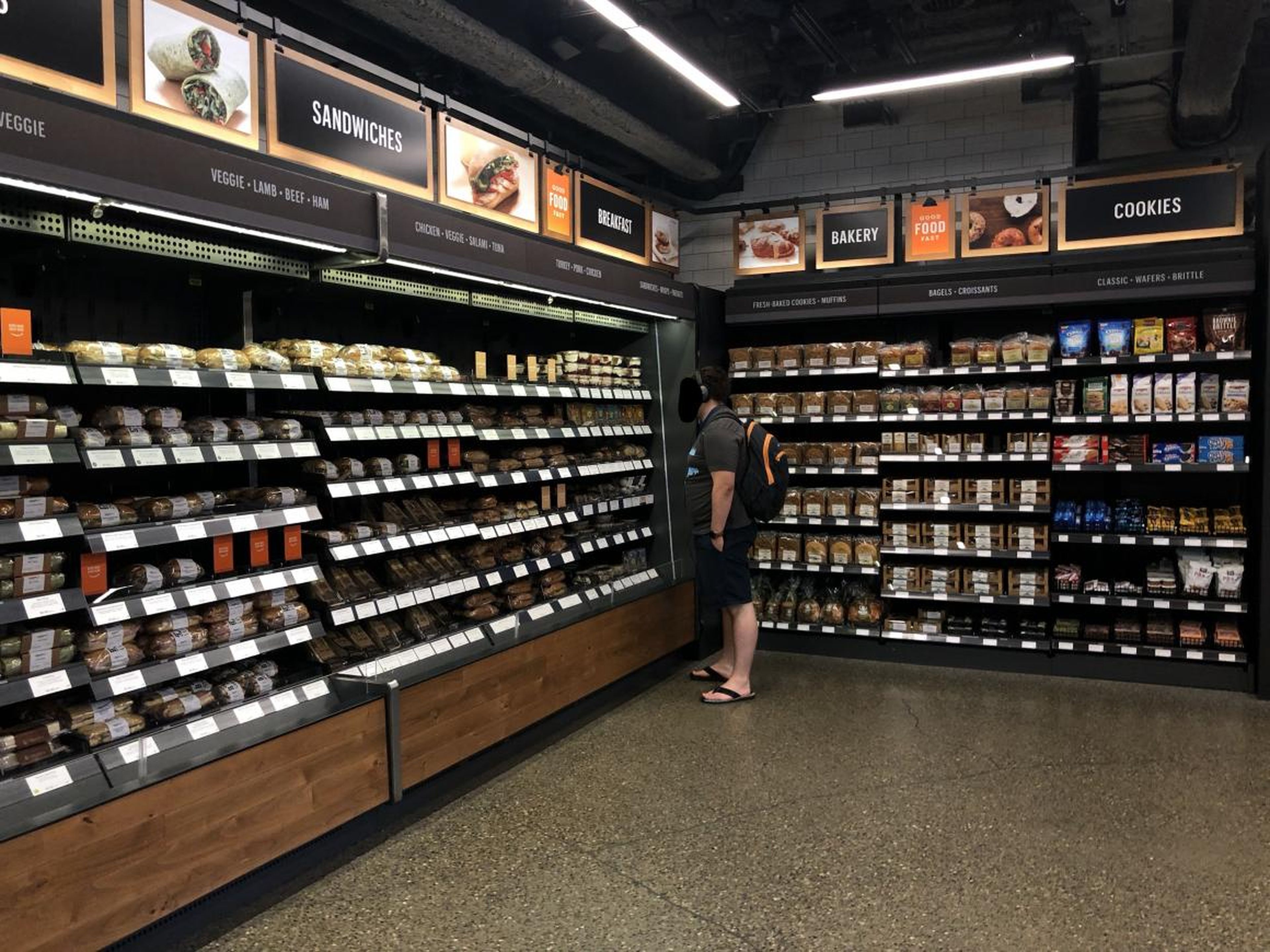The Amazon Go store is pretty small. And truth be told, it looks a lot like any other upscale-ish convenience store.