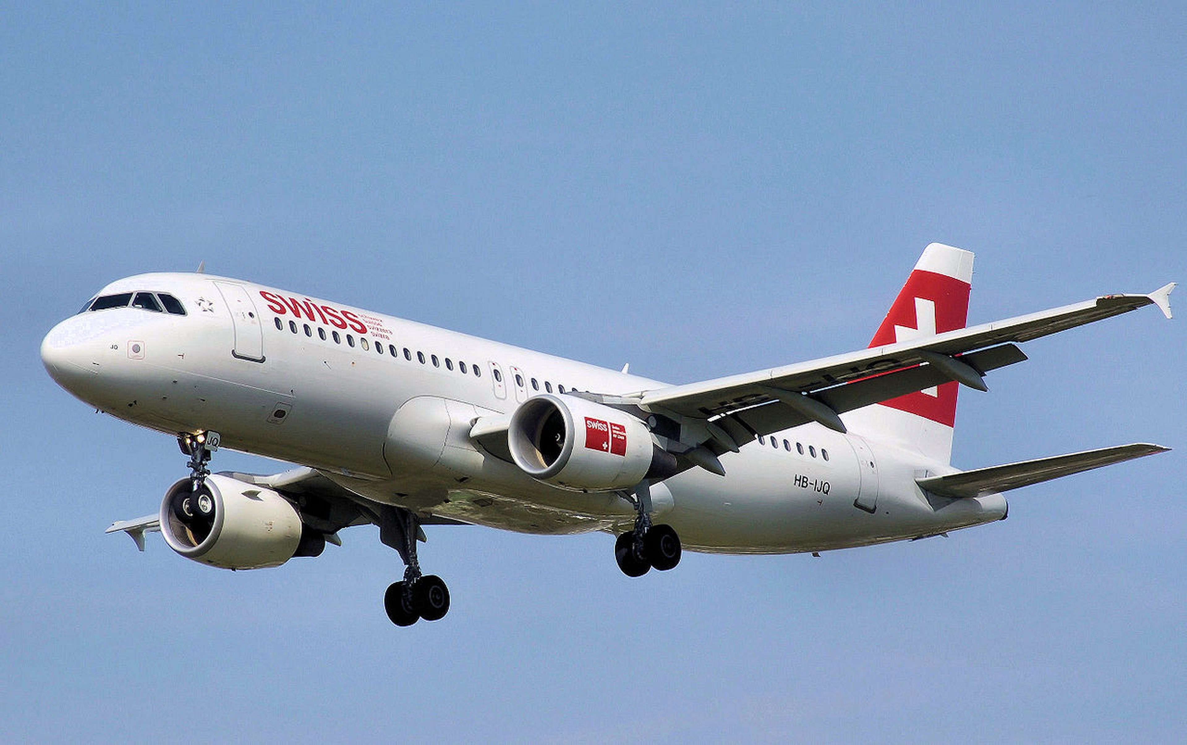 Avión de Swiss international Air Lines
