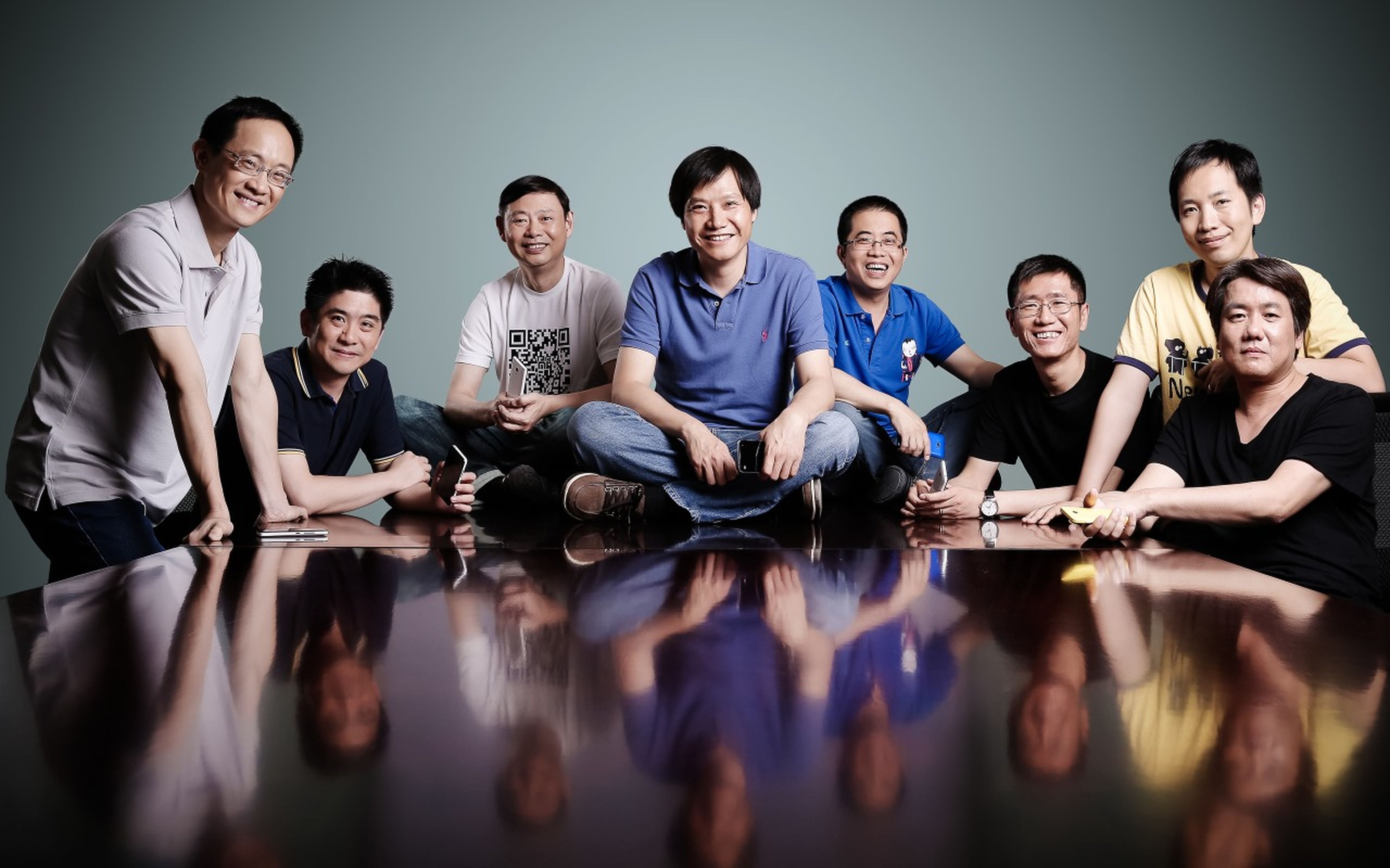 Los cofundadores de Xiaomi, con Lei Jun al frente, en una fotografía de archivo.