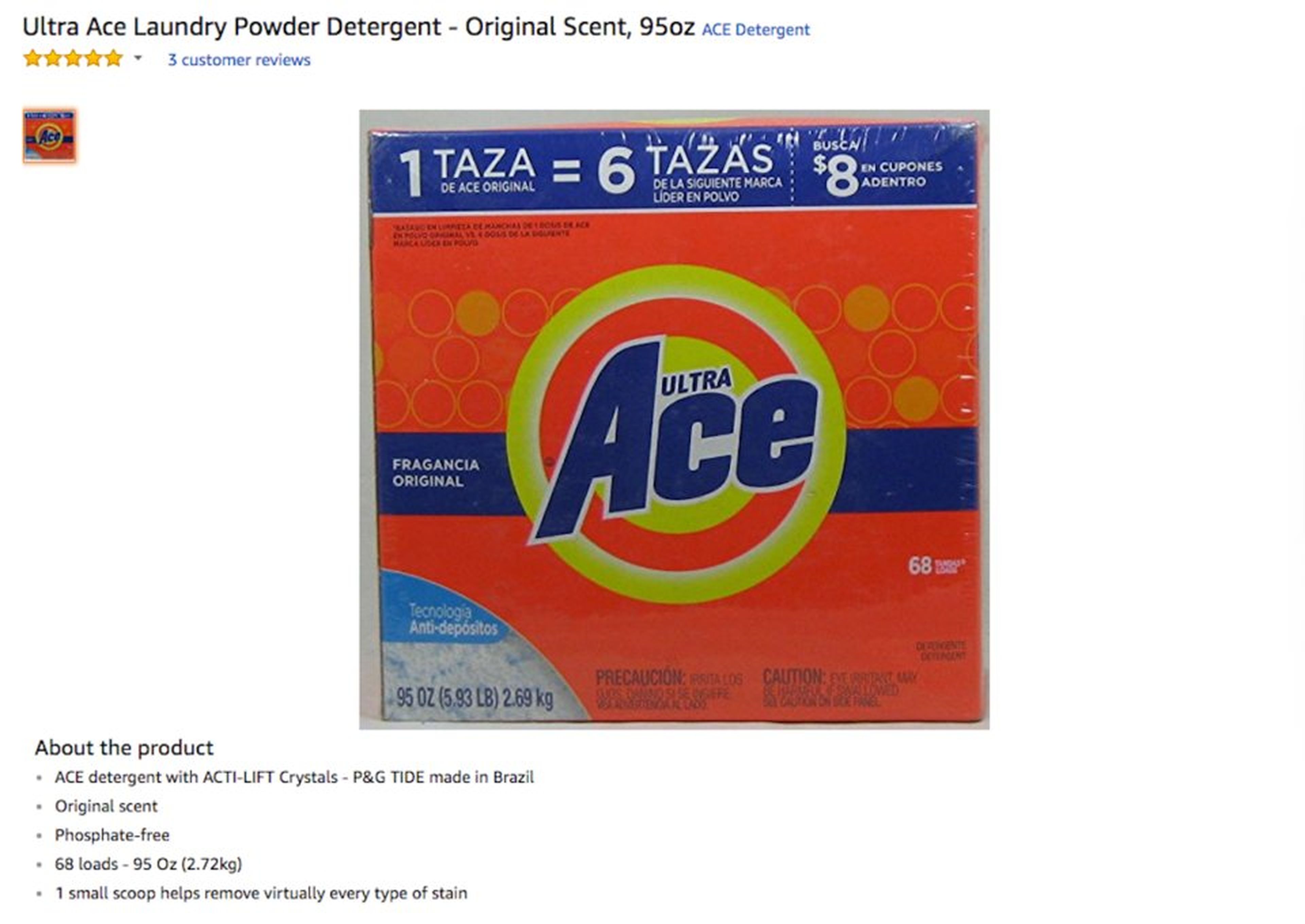 Detergente Ace