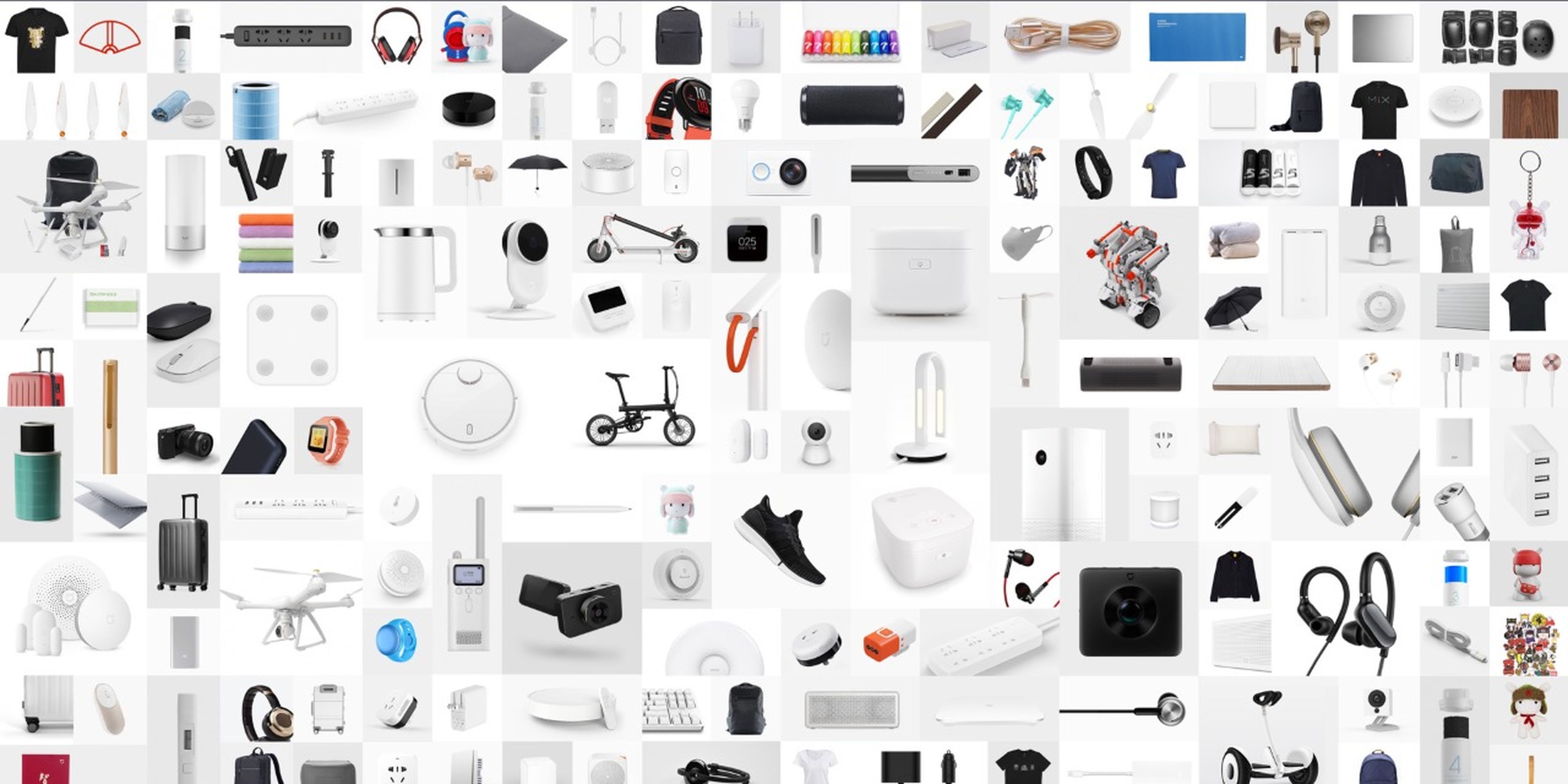 Una muestra del amplio abanico de productos que comercializa Xiaomi.