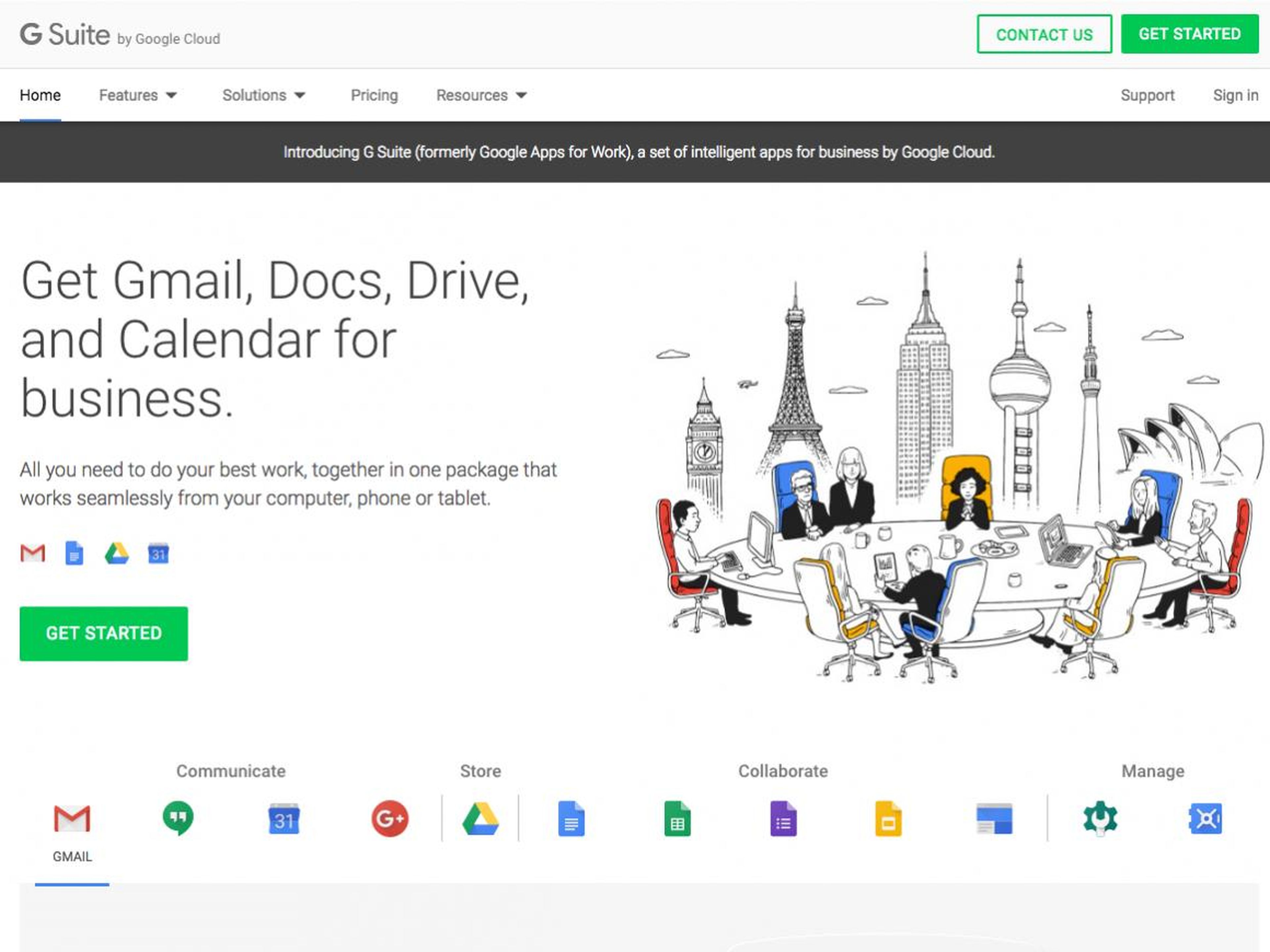 G Suite includes Hangouts Meet, Calendar, Mail, Plus, Cloud Search, and Drive. According to Google, millions of businesses are now using the service.