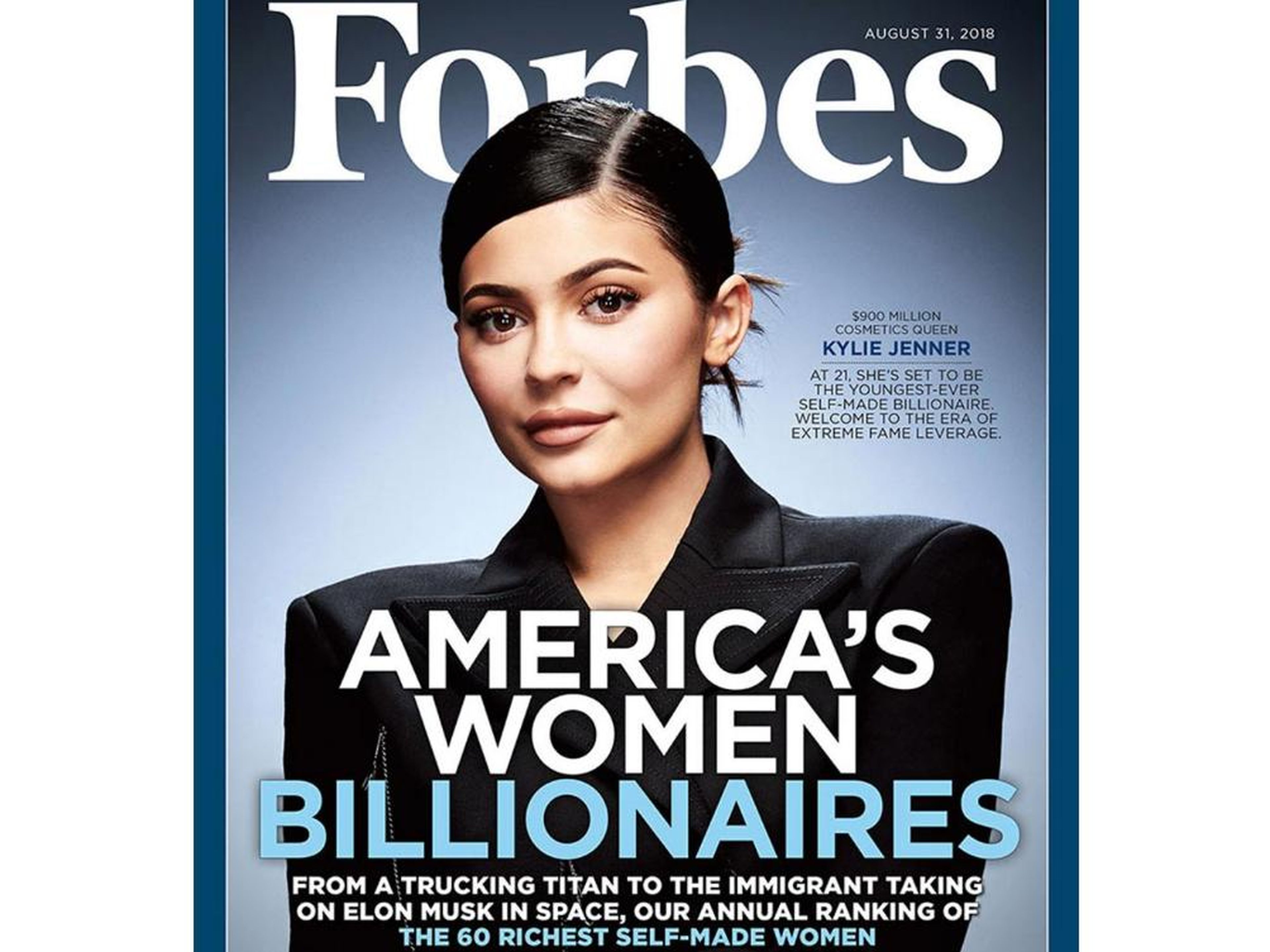 Kylie Jenner is on the cover of Forbes' America's Women Billionaires issue.