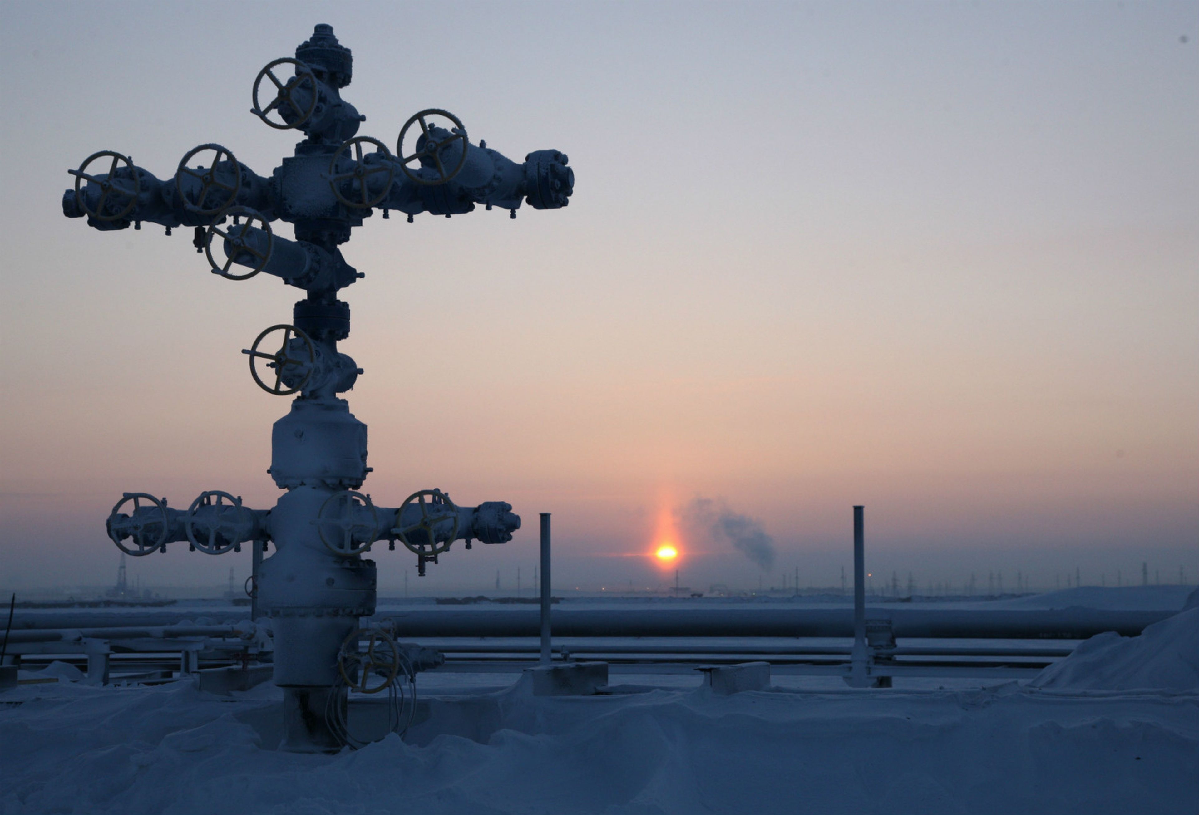 Pozo de extracción de gas de Gazprom