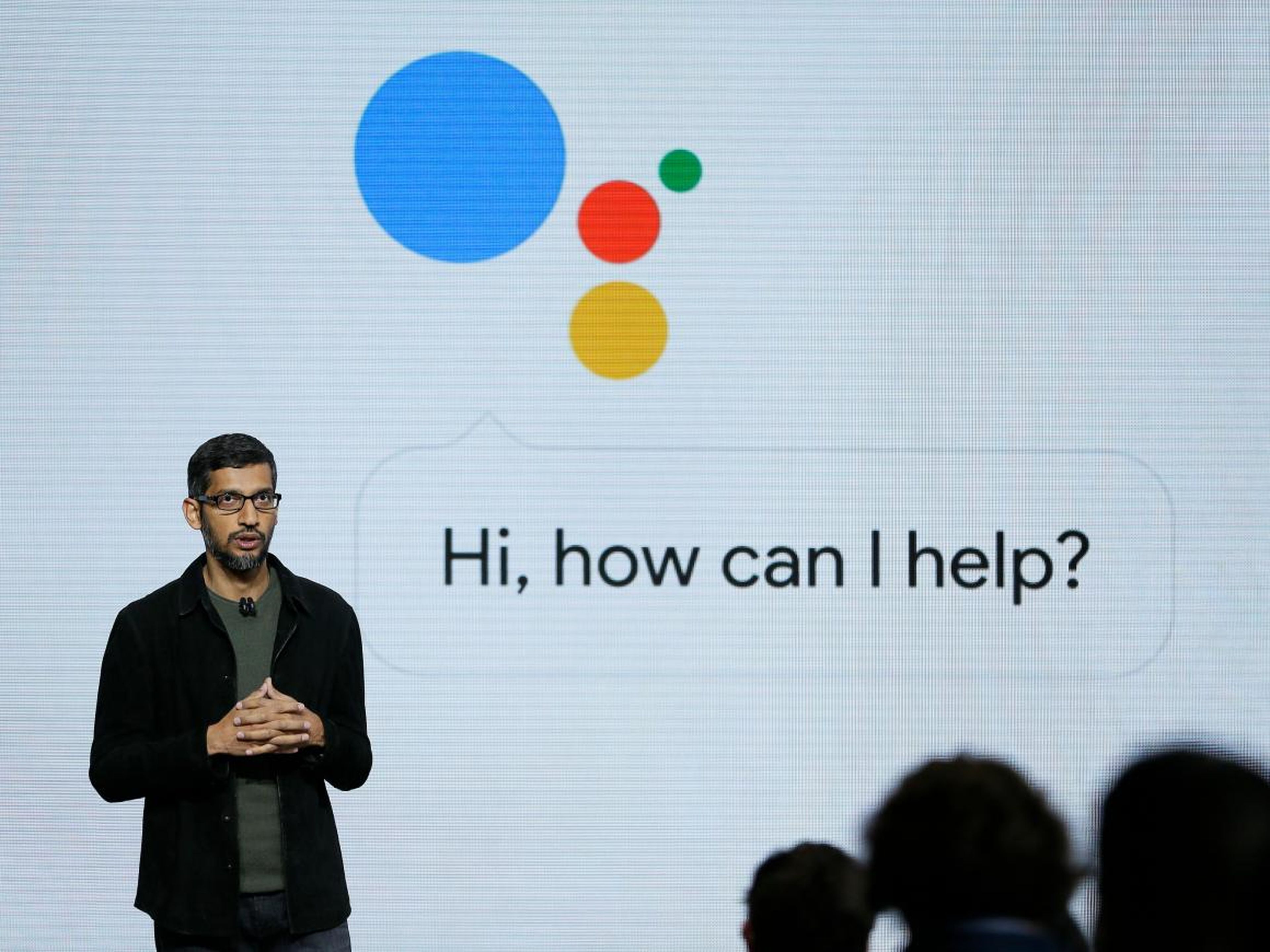 El CEO de Google, Sundar Pichai, en un evento de Google Assistant.