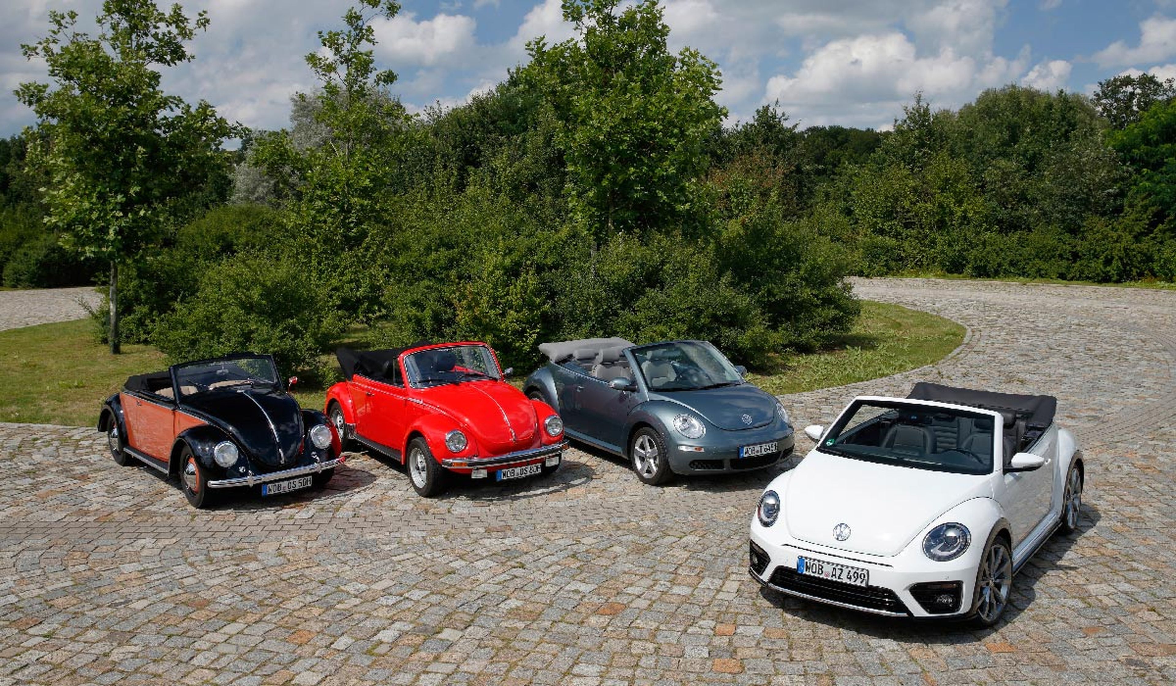 Todas las generaciones del Volkswagen Beetle.