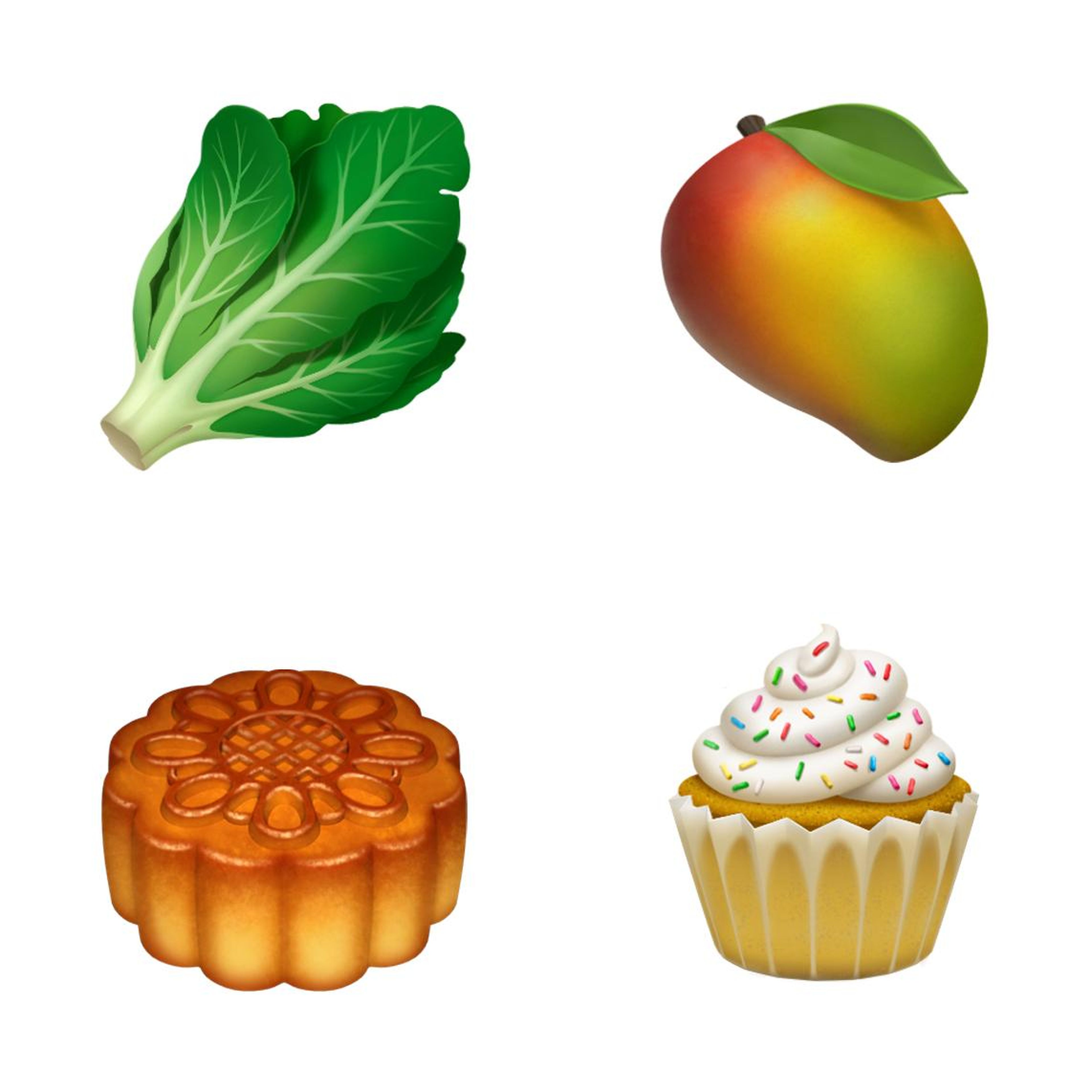 There are a few new foods coming, too: a cupcake, cake, lettuce, and a mango all made the cut.