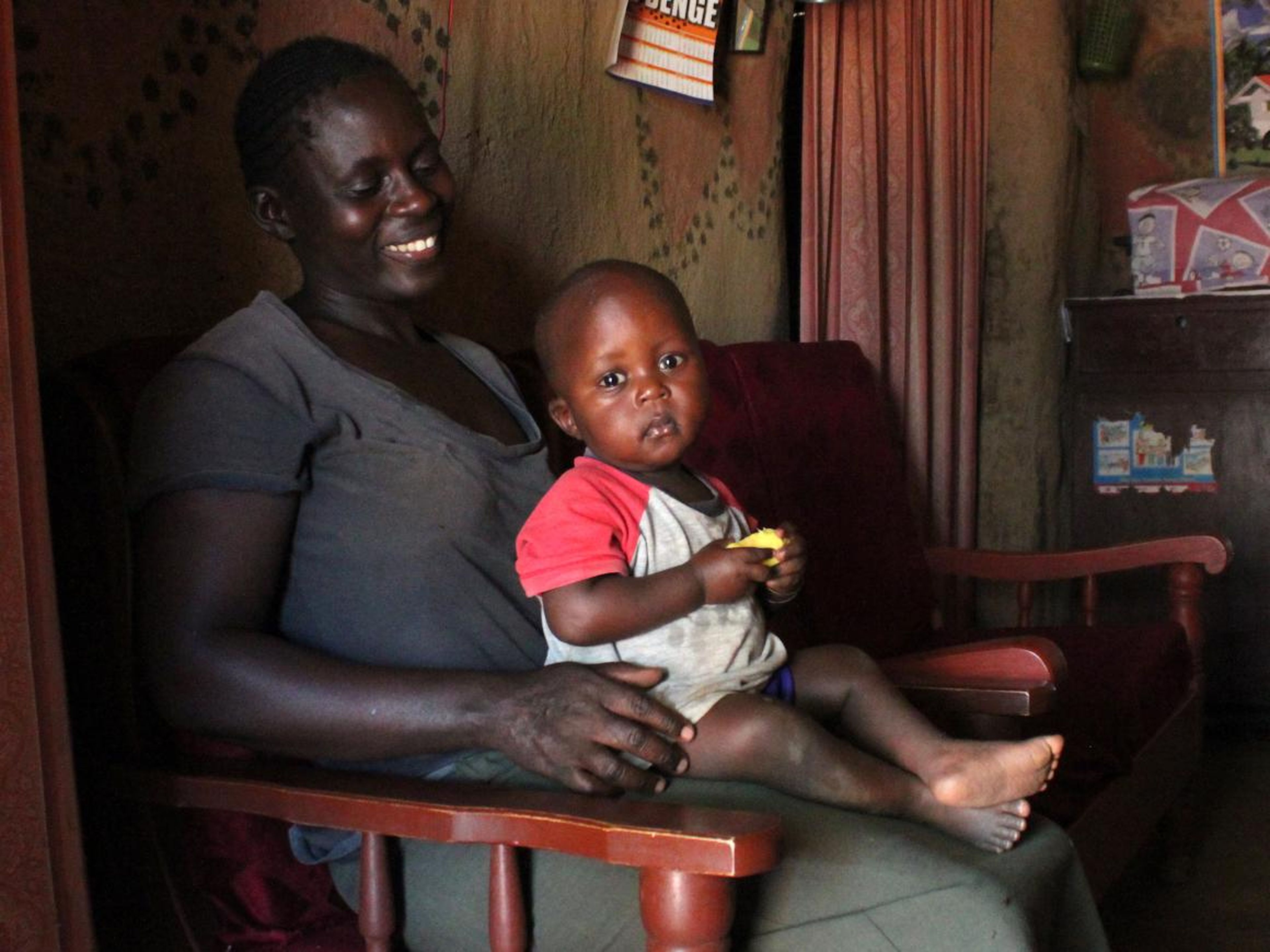 Monica Atieno Aswan is a basic-income recipient in Kenya, getting $22 a month to help support her family.