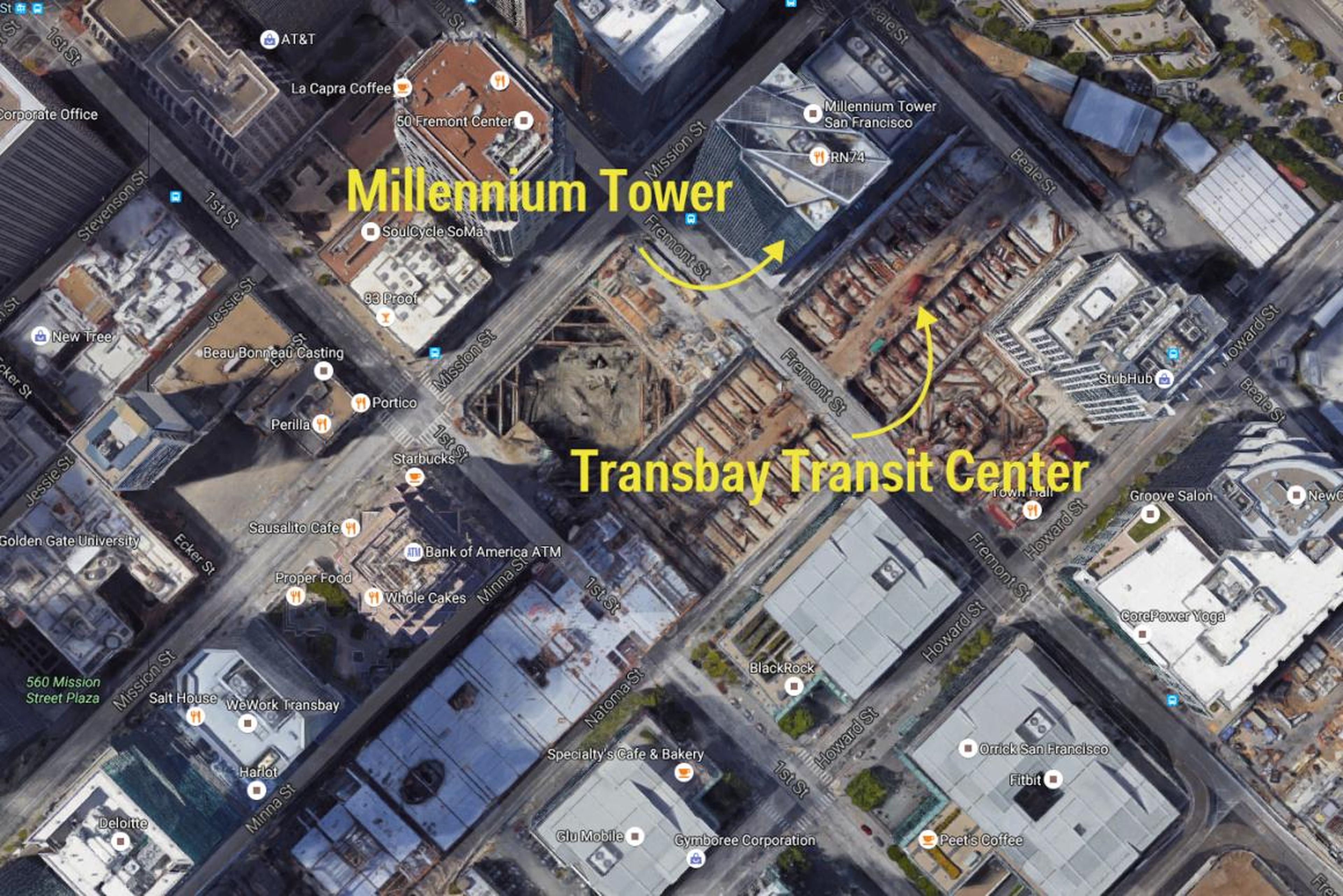 All was well until 2010, when construction began on the Salesforce Transit Center (formerly the Transbay Transit Center) next door.