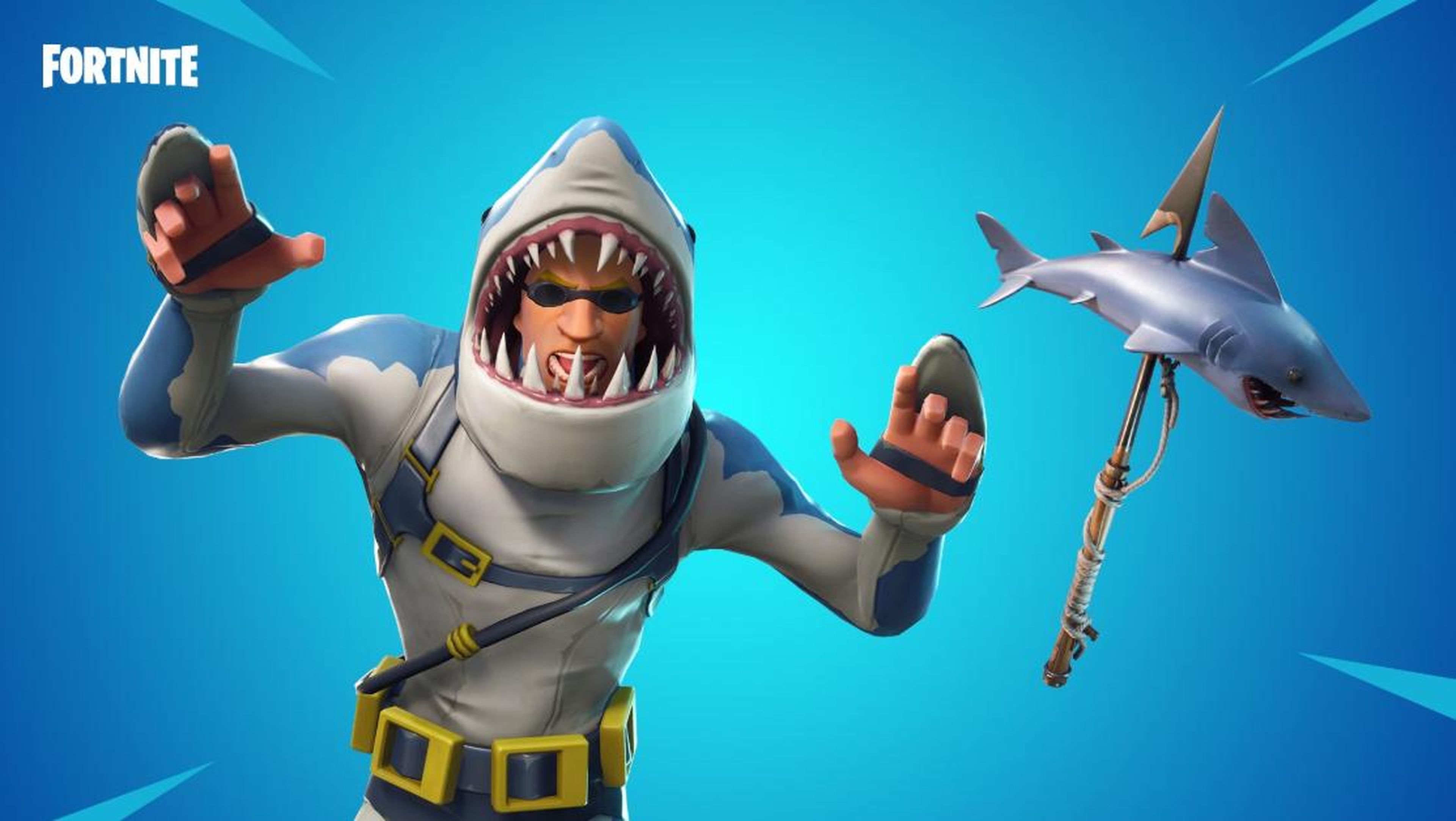 This week's update happens to fall on Shark Week, which creators at Epic Games have decided to celebrate with a fishy new skin and pick-axe.