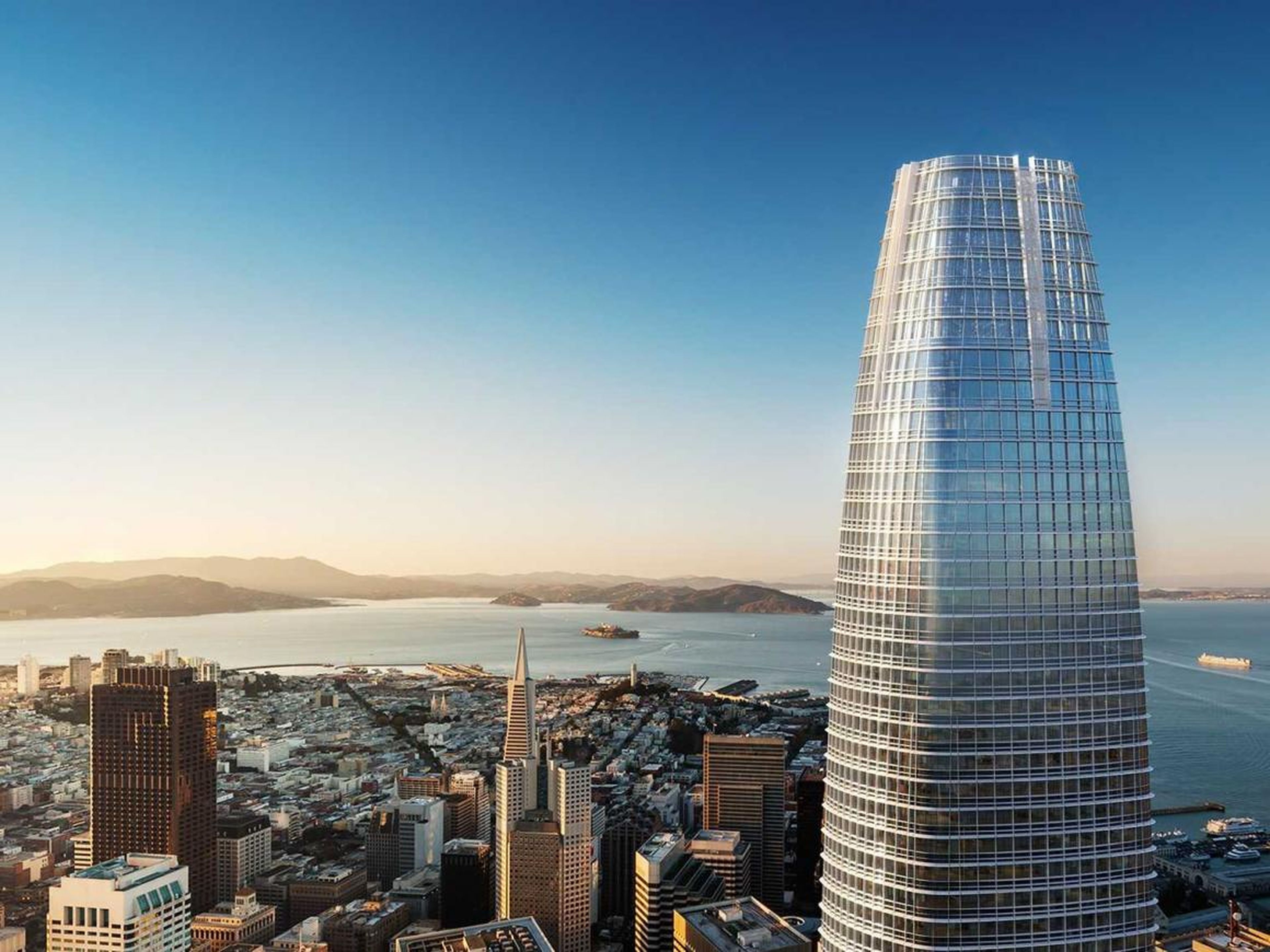 The 1,070-foot-high, $1.1 billion Salesforce Tower is the tallest and most expensive skyscraper in San Francisco. It opened in May 2018.