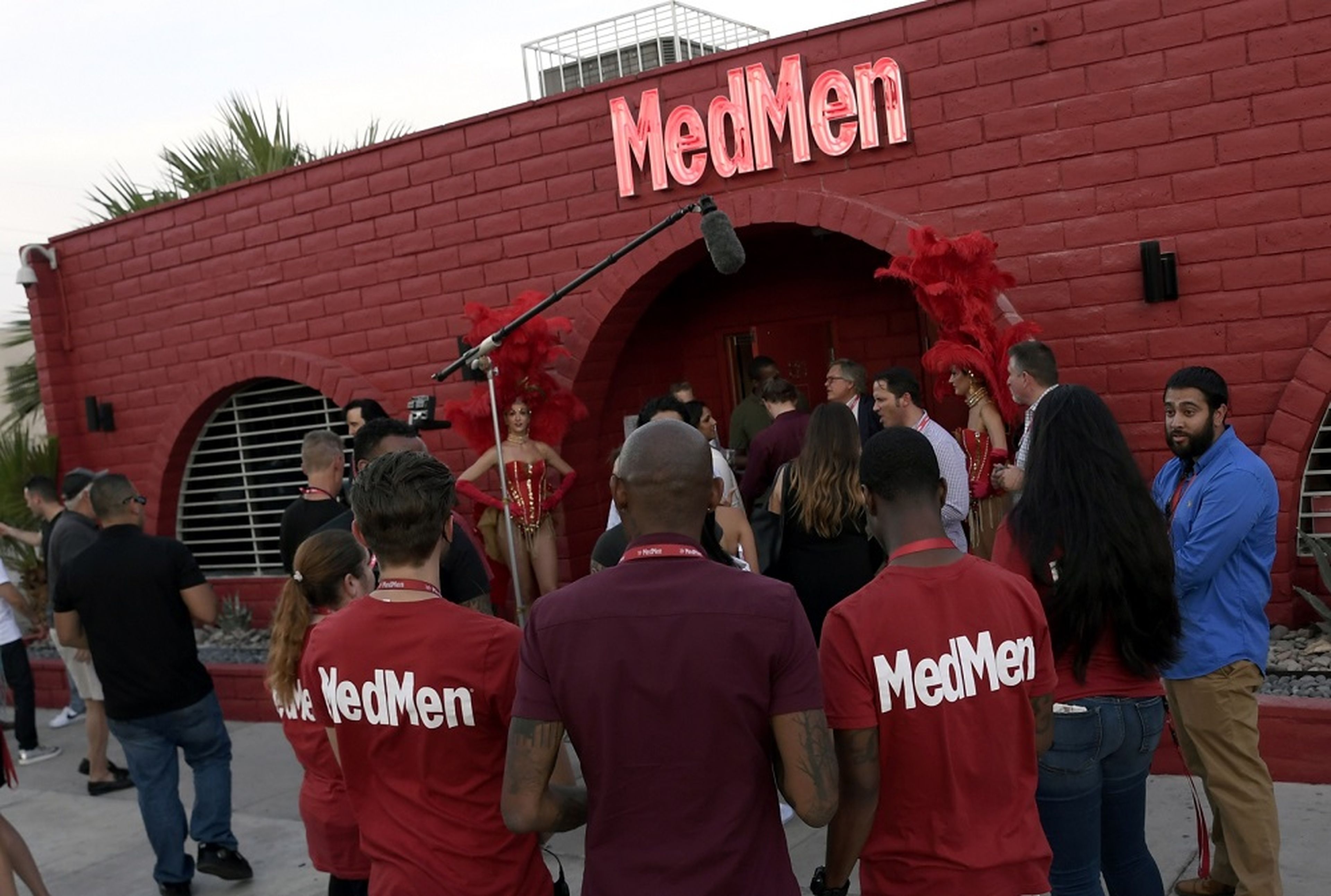 La apertura de la primera tienda MedMen en Las Vegas, en julio de 2018.