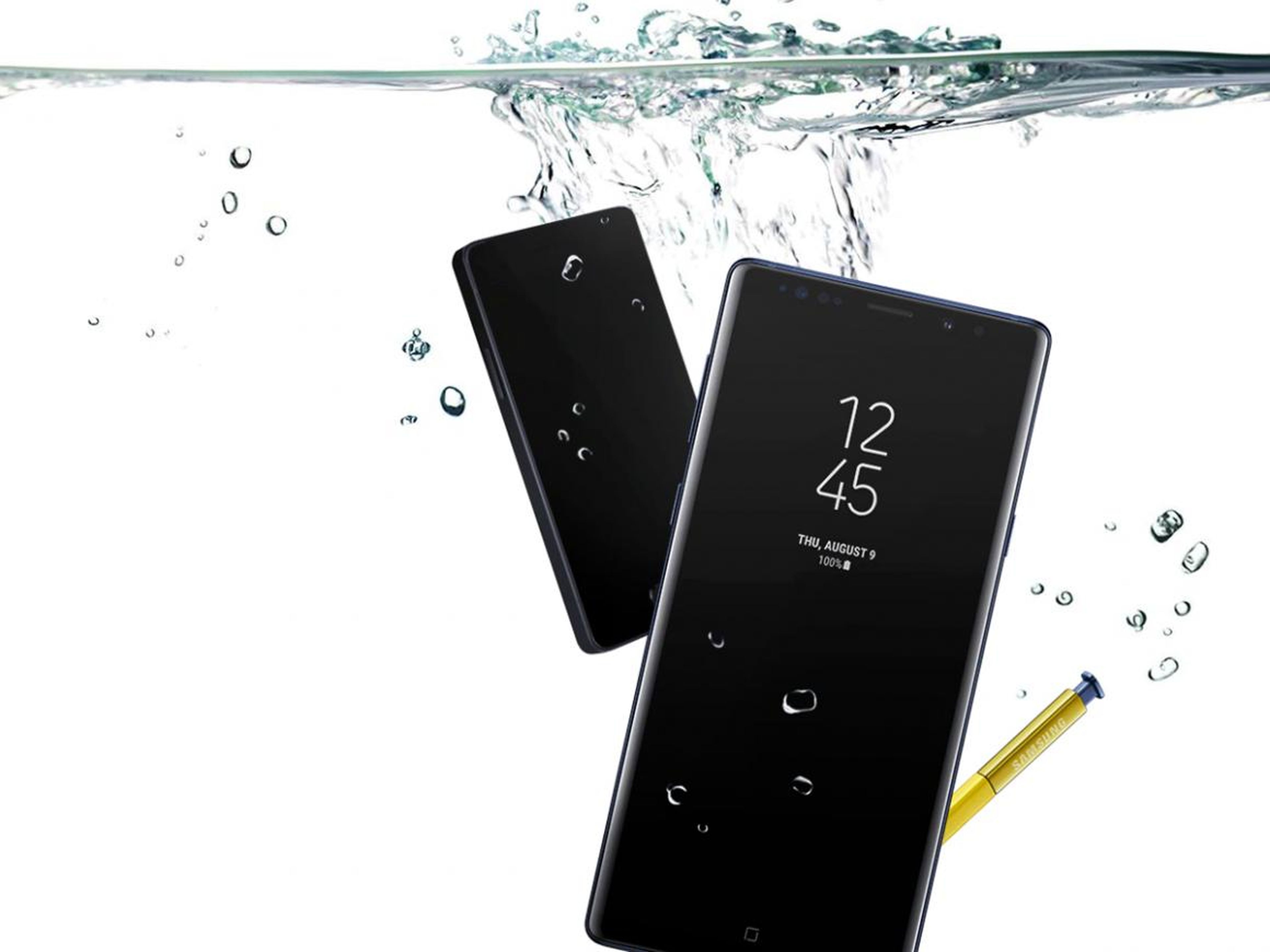 Both phones are water resistant, with the Galaxy Note 9 boasting a little extra resistance.