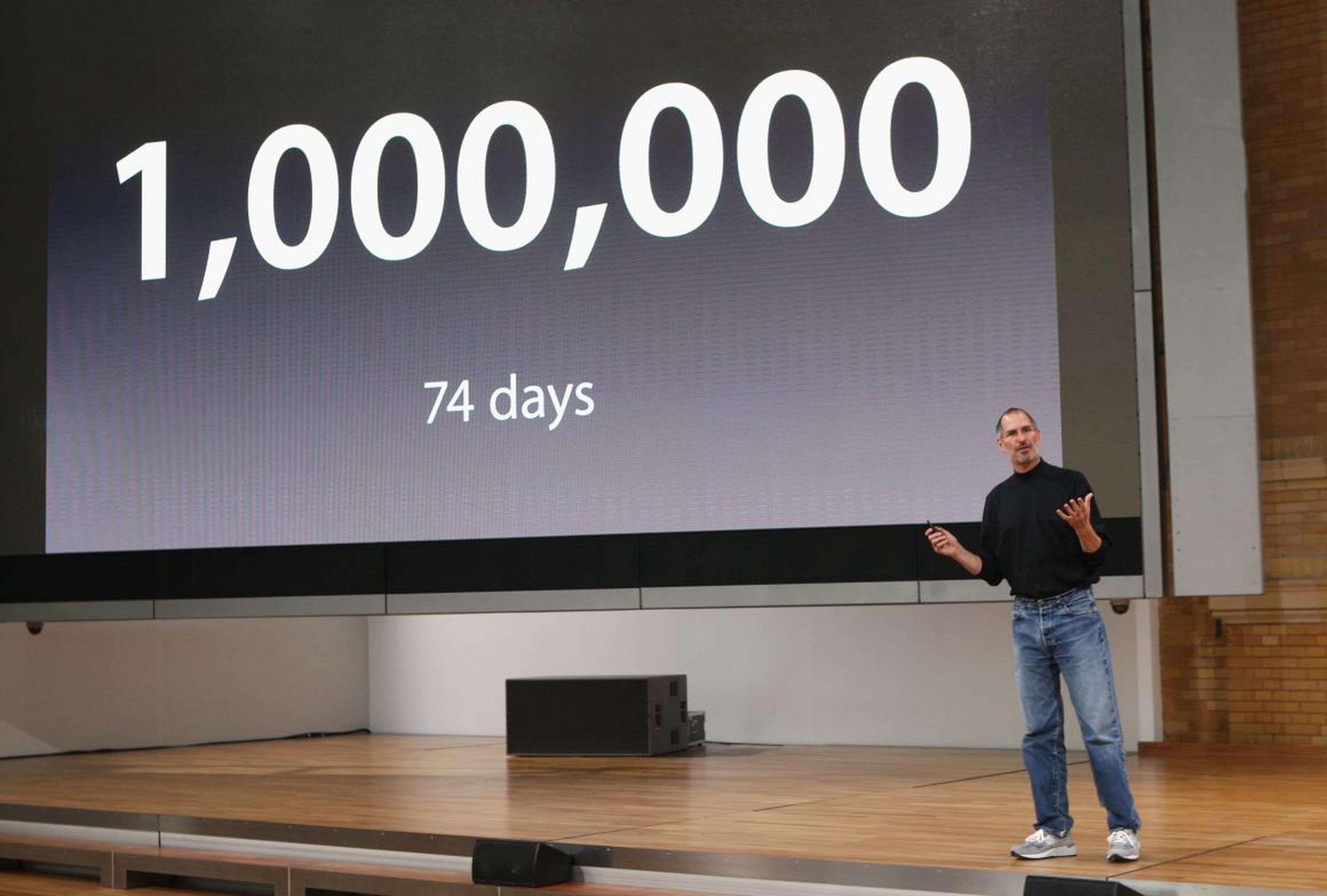The iPhone was a massive hit, taking only 74 days from its August 2007 launch to sell a million units.