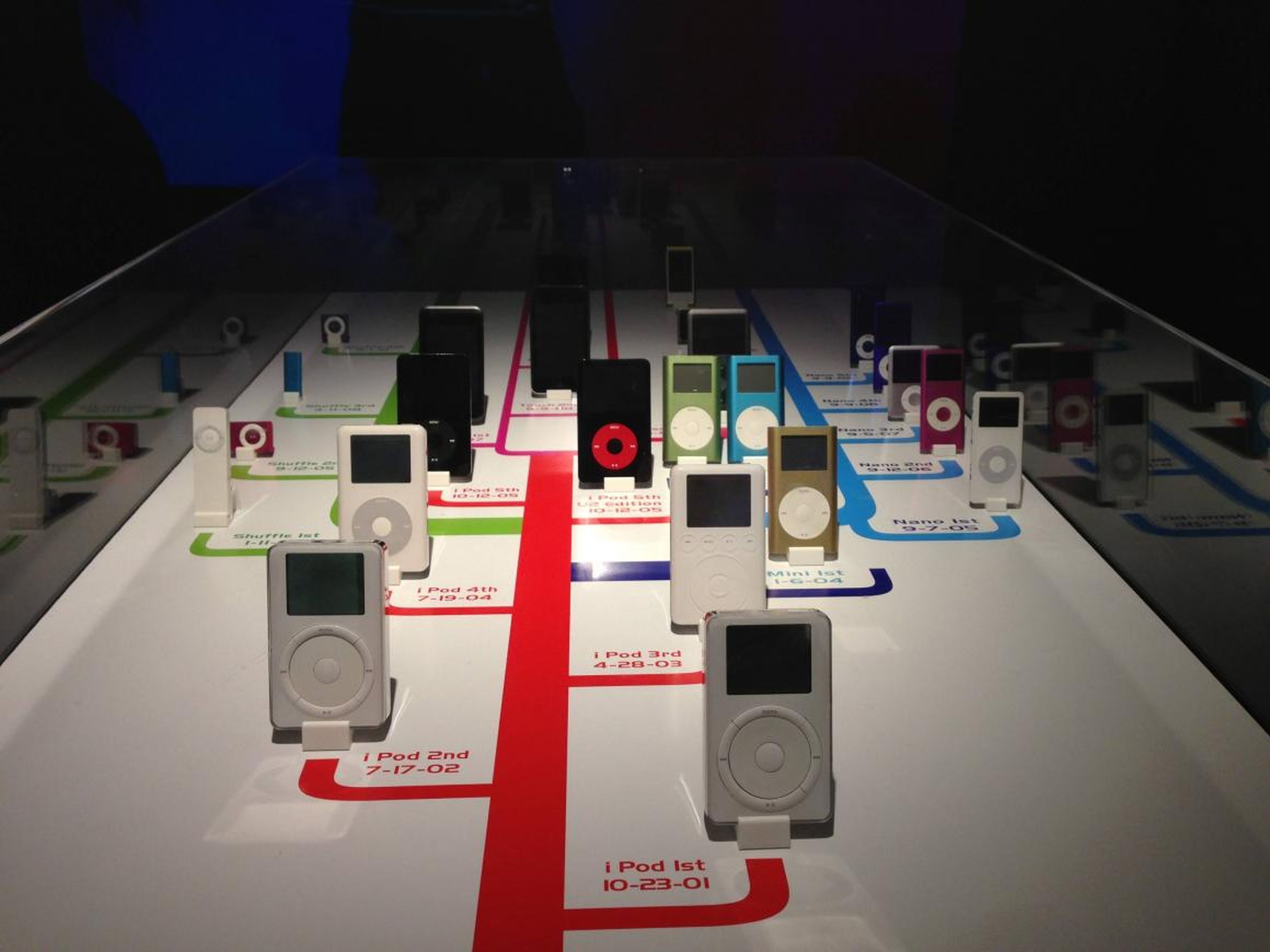 The iPod lineup slowly grew, too. By 2005, there was the iPod, the iPod Mini, the iPad Nano, and the iPod Shuffle, in descending size order. That same year also saw the introduction of the first iPod with video, alongside the