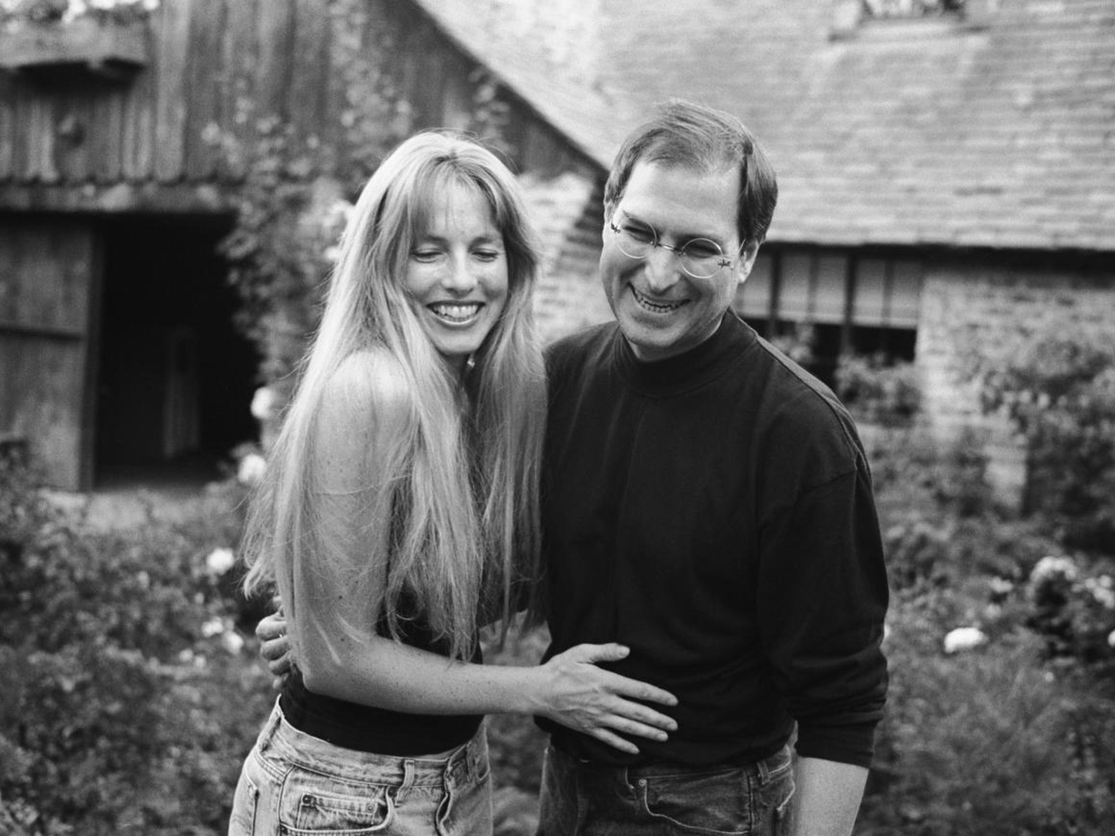 Laurene Powell and Steve Jobs.