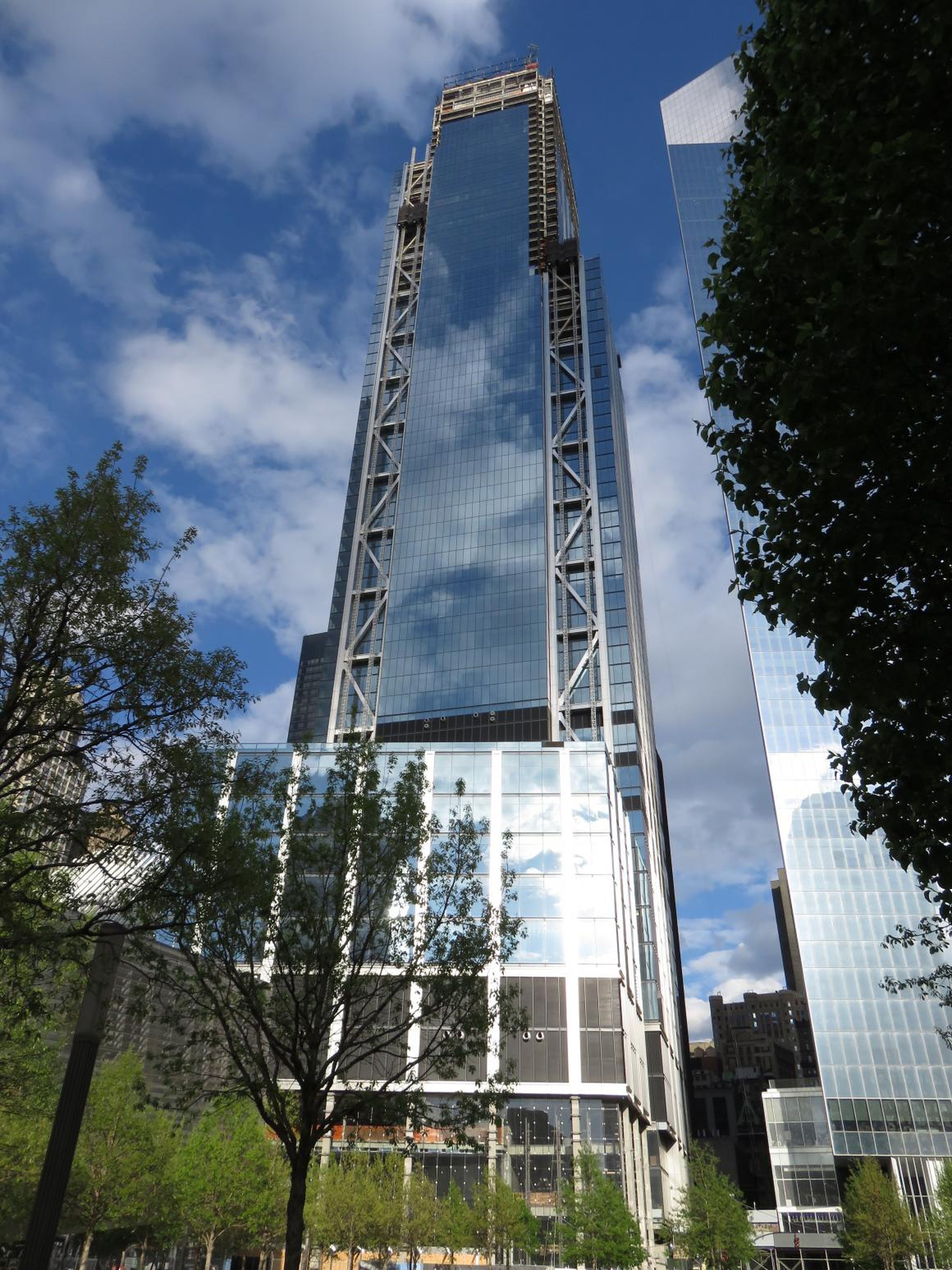 In Manhattan's Financial District, 3 World Trade Center opened in June 2018. The $2.75 billion, 80-floor tower features a striking steel facade.