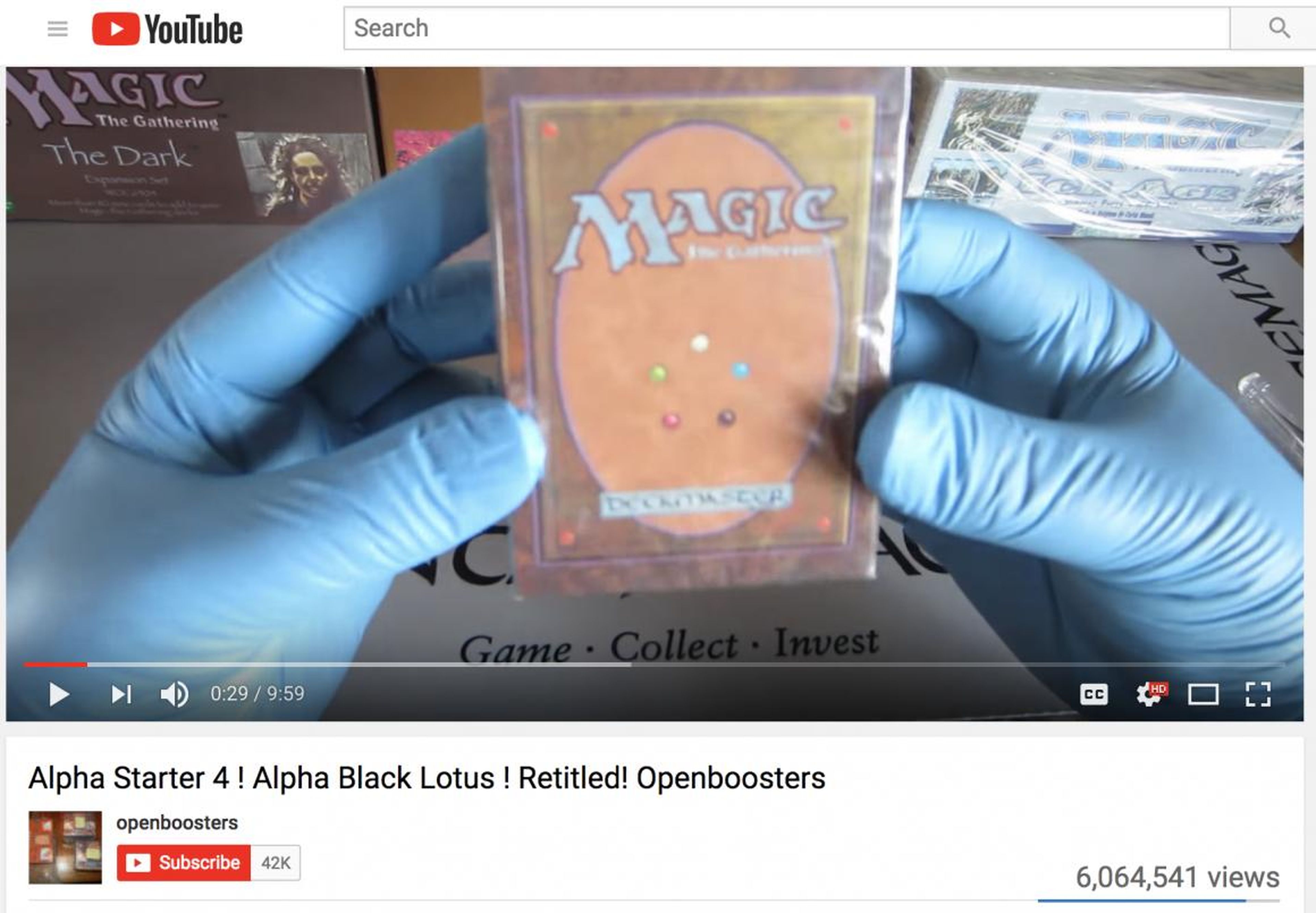 One YouTube video in which a collector discovers a rare "Magic" card in a vintage deck has more than 6 million views.