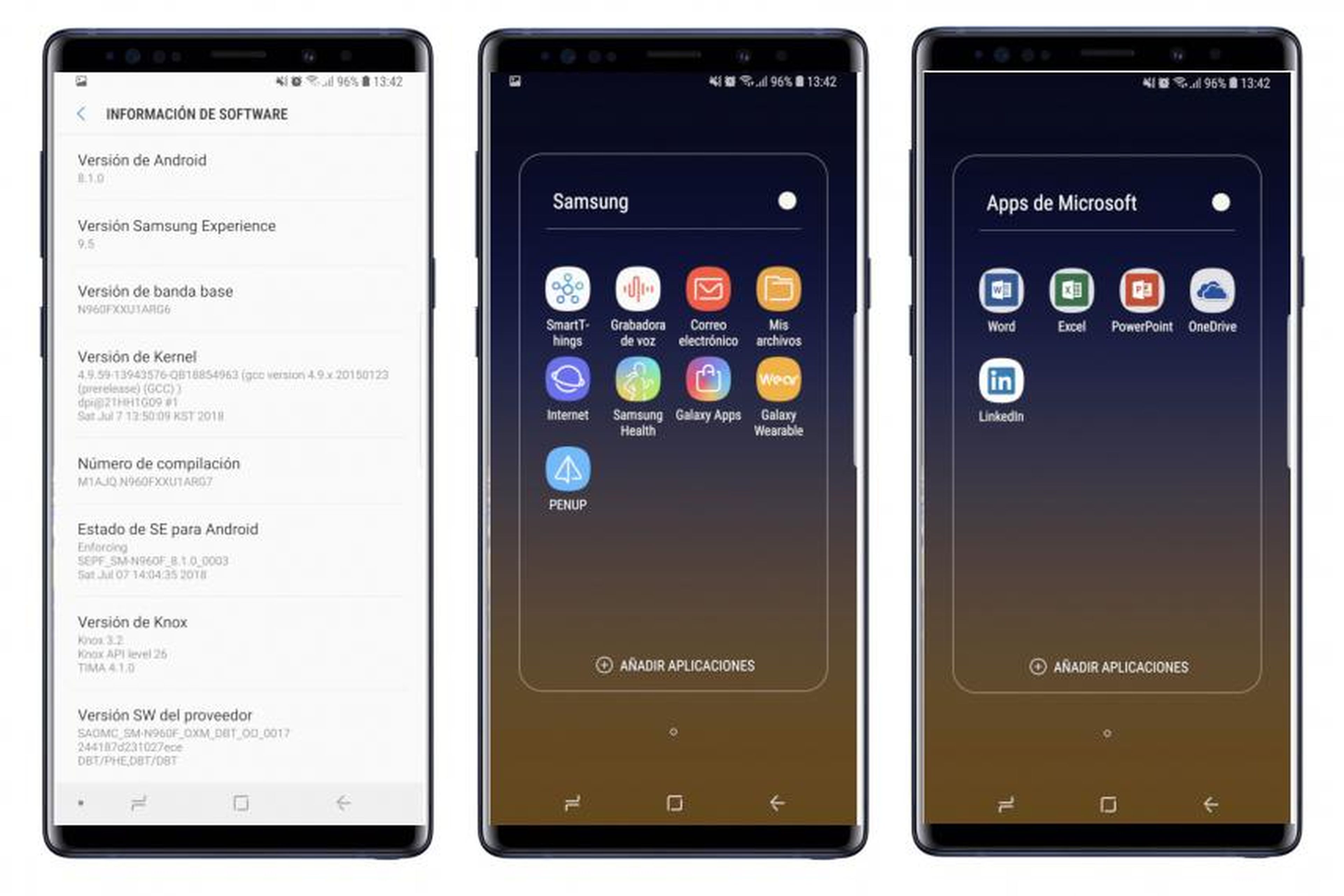 Apps preinstaladas en el Samsung Galaxy Note 9