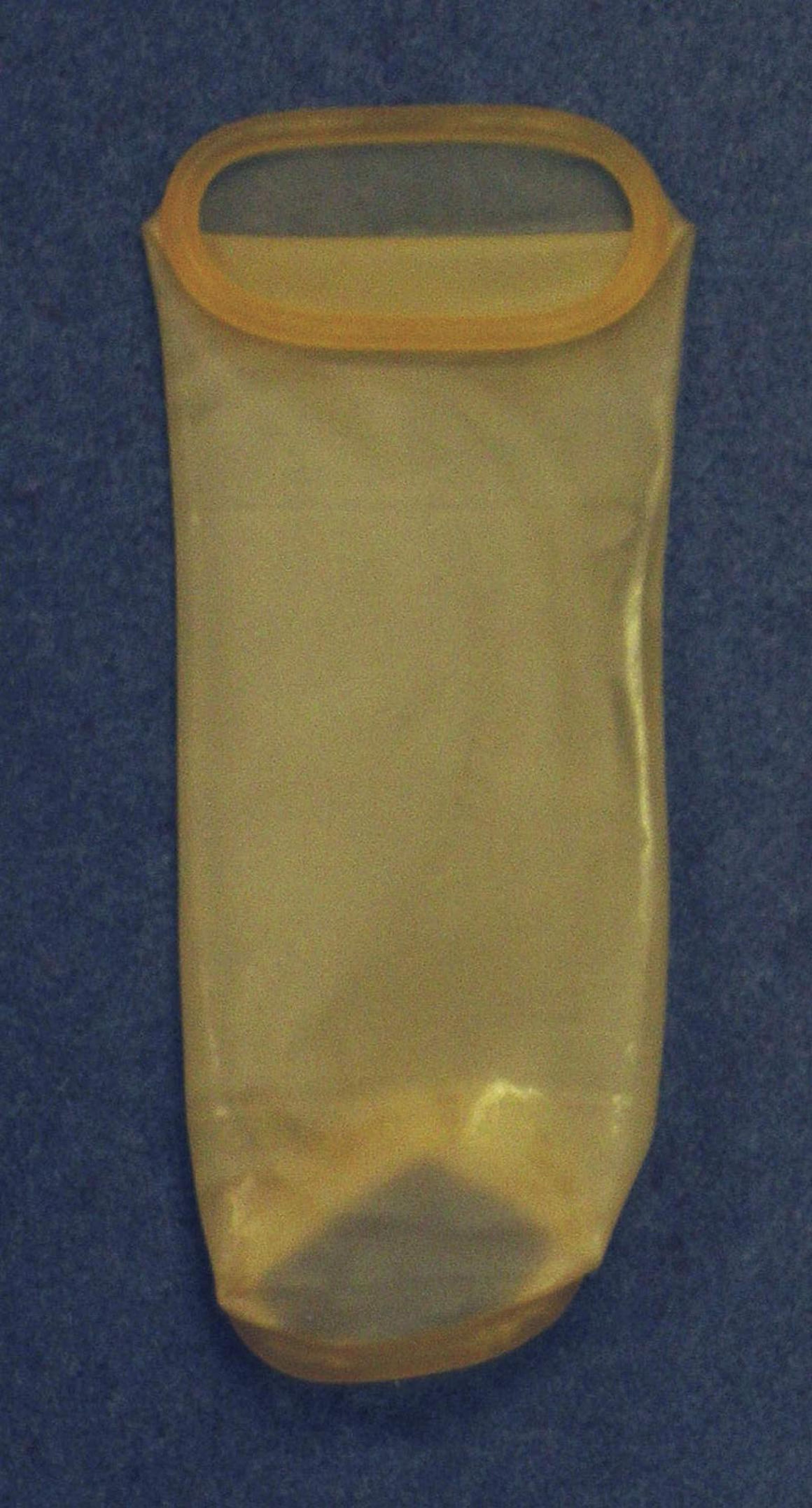 Some of the first pee-catchers looked like condoms and came in three sizes. NASA called them roll-on cuffs, and they were not designed to be used by women.