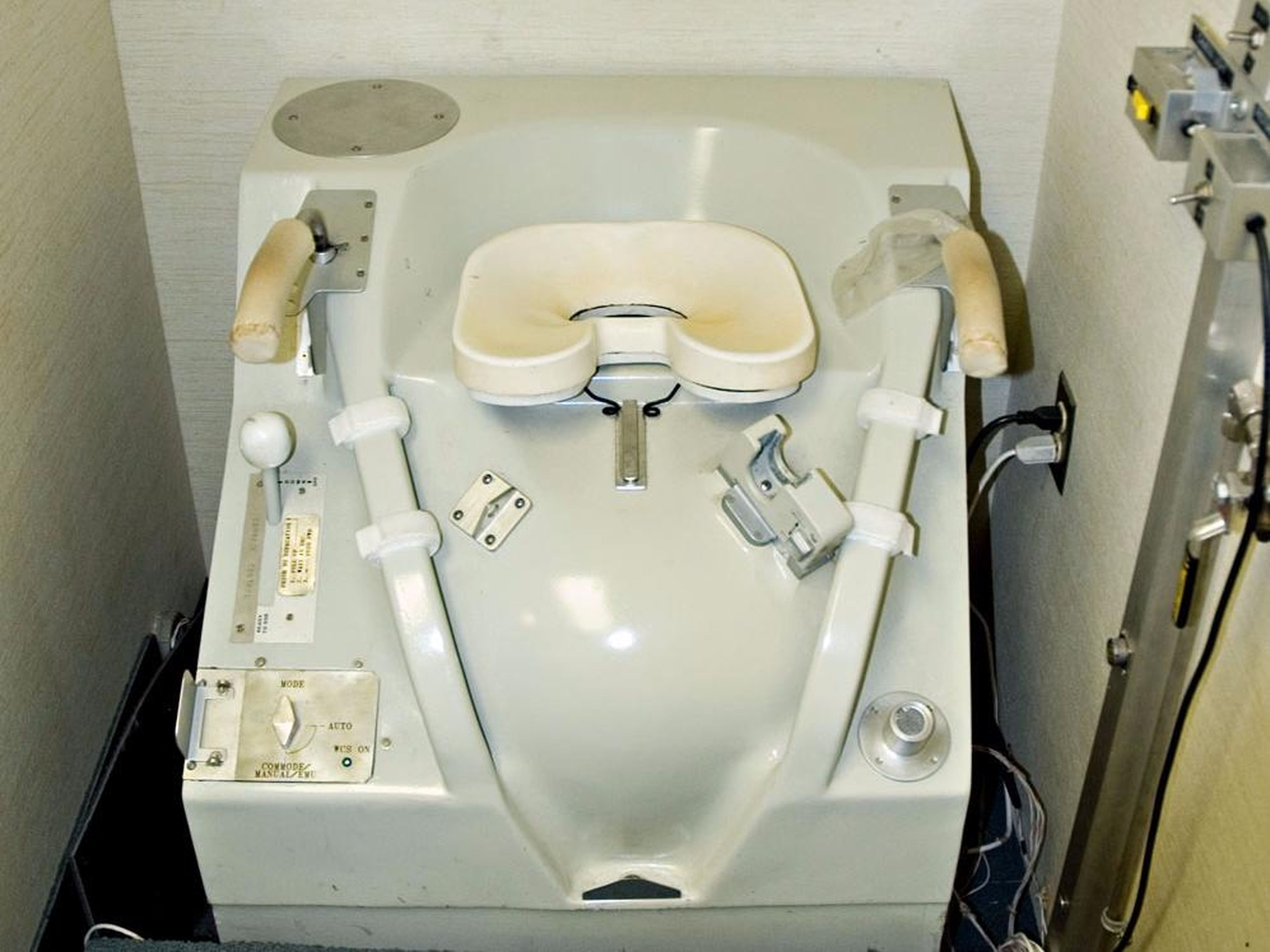 A space shuttle toilet simulator.
