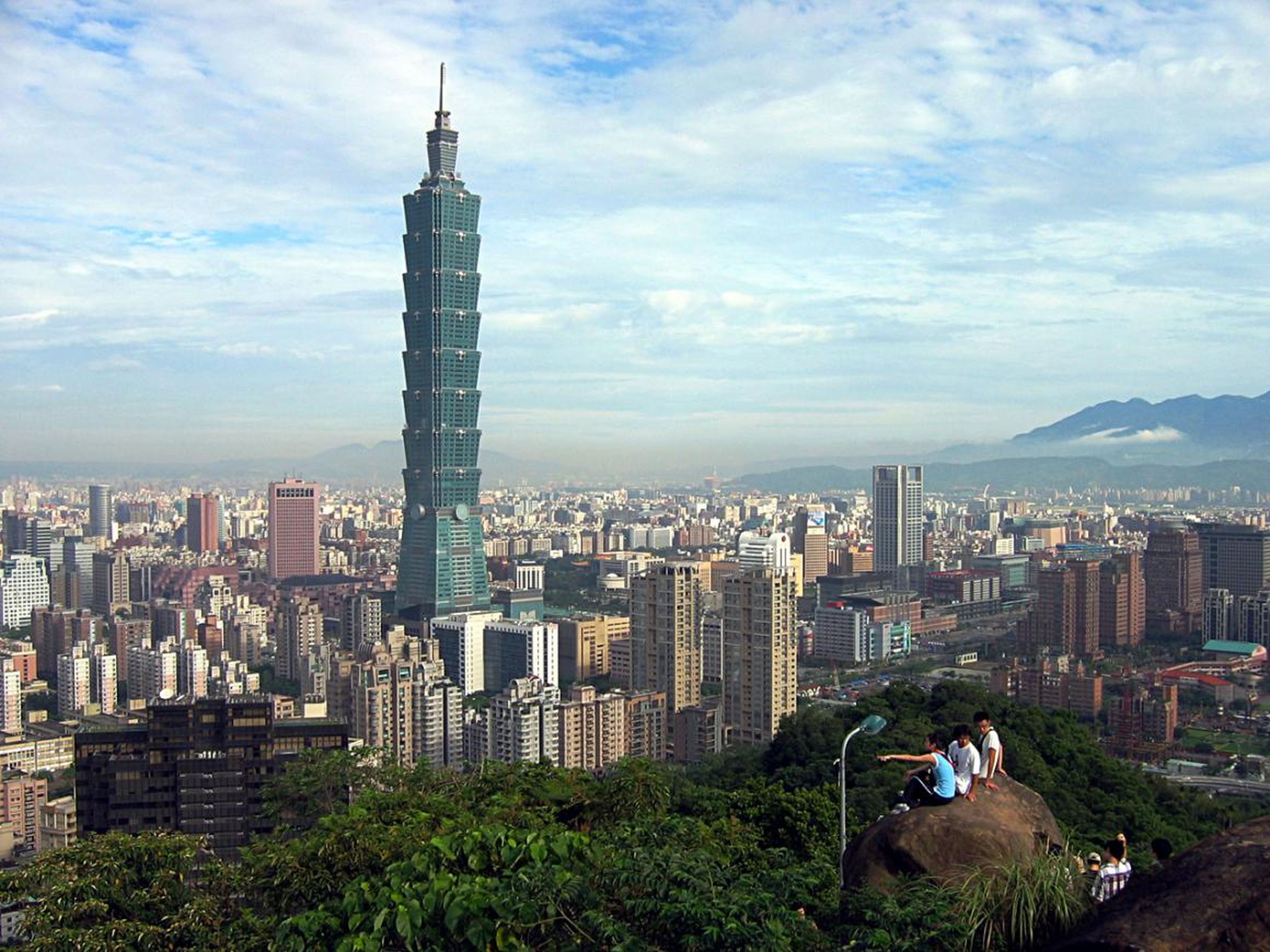 Stretching 101 stories, the aptly named Taipei 101 was built in 2004. It hovers over Taiwan and cost $1.8 billion.