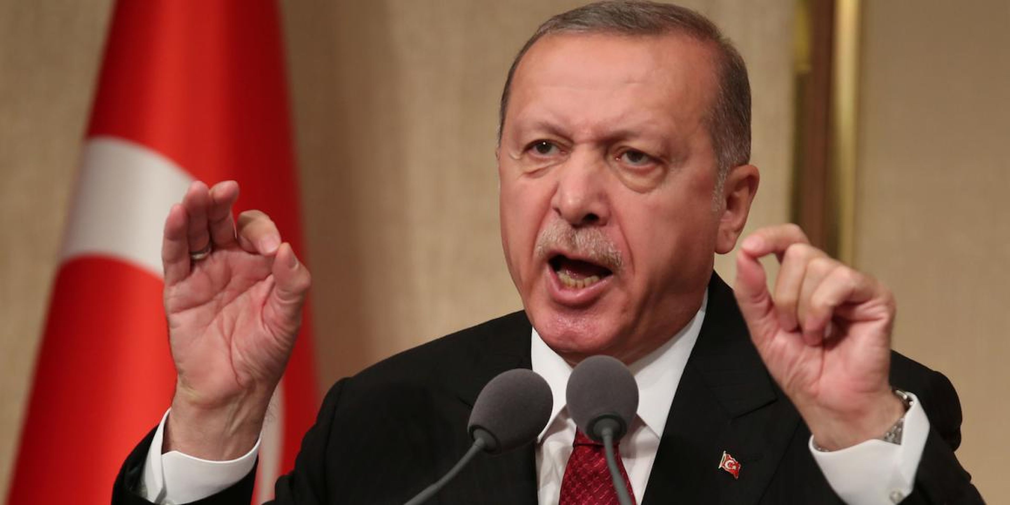 El presidente turco Tayyip Erdogan en una ceremonia que marca el segundo aniversario del intento de golpe de Estado en Ankara, Turquía, el 15 de julio de 2018.
