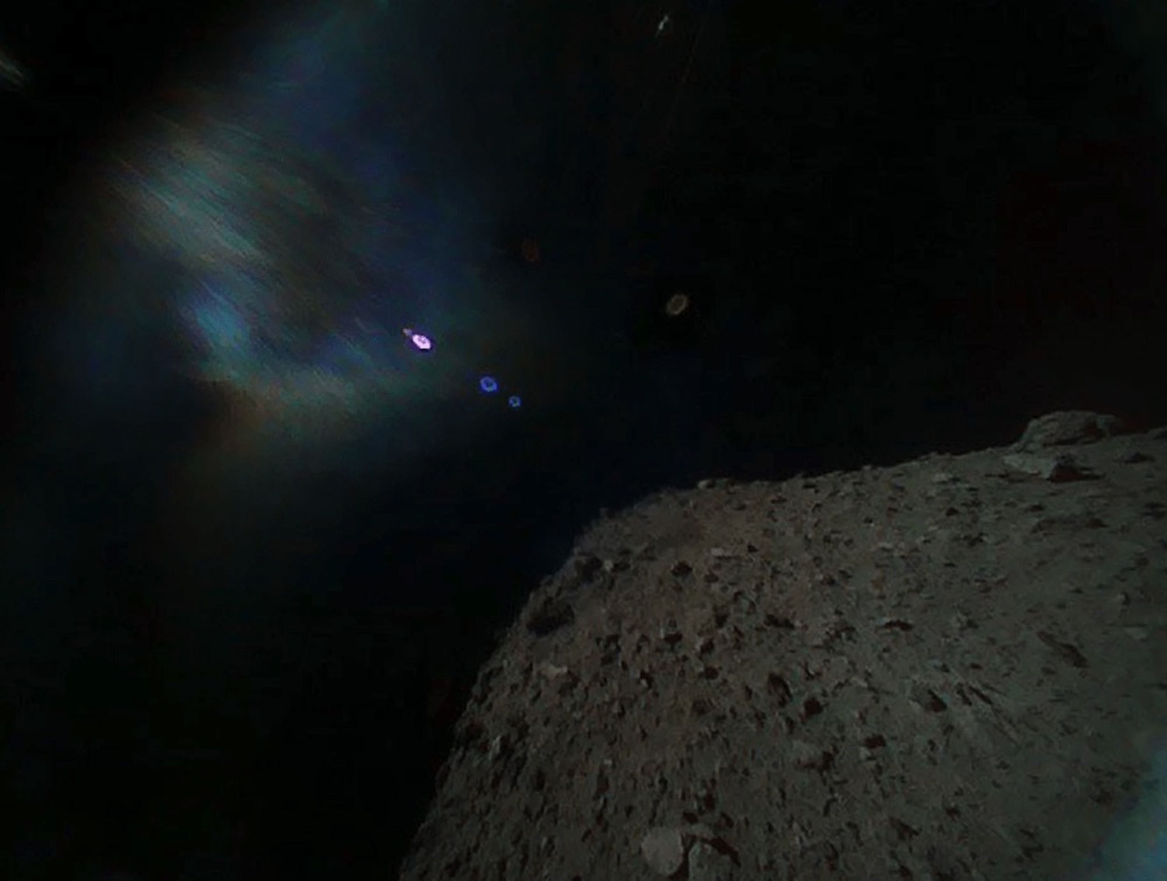 La vista desde el asteroide.