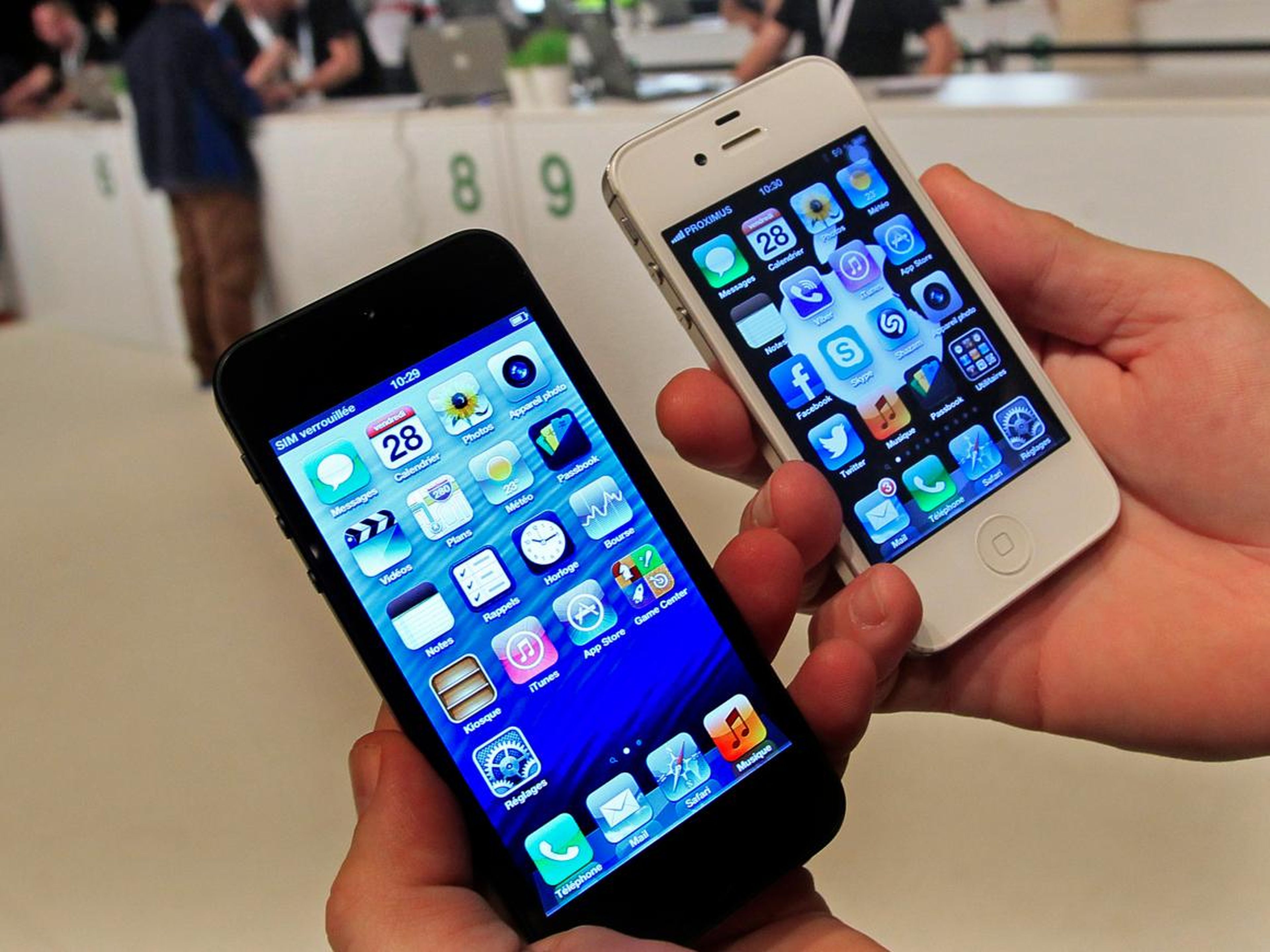 The iPhone 4 and iPhone 5.