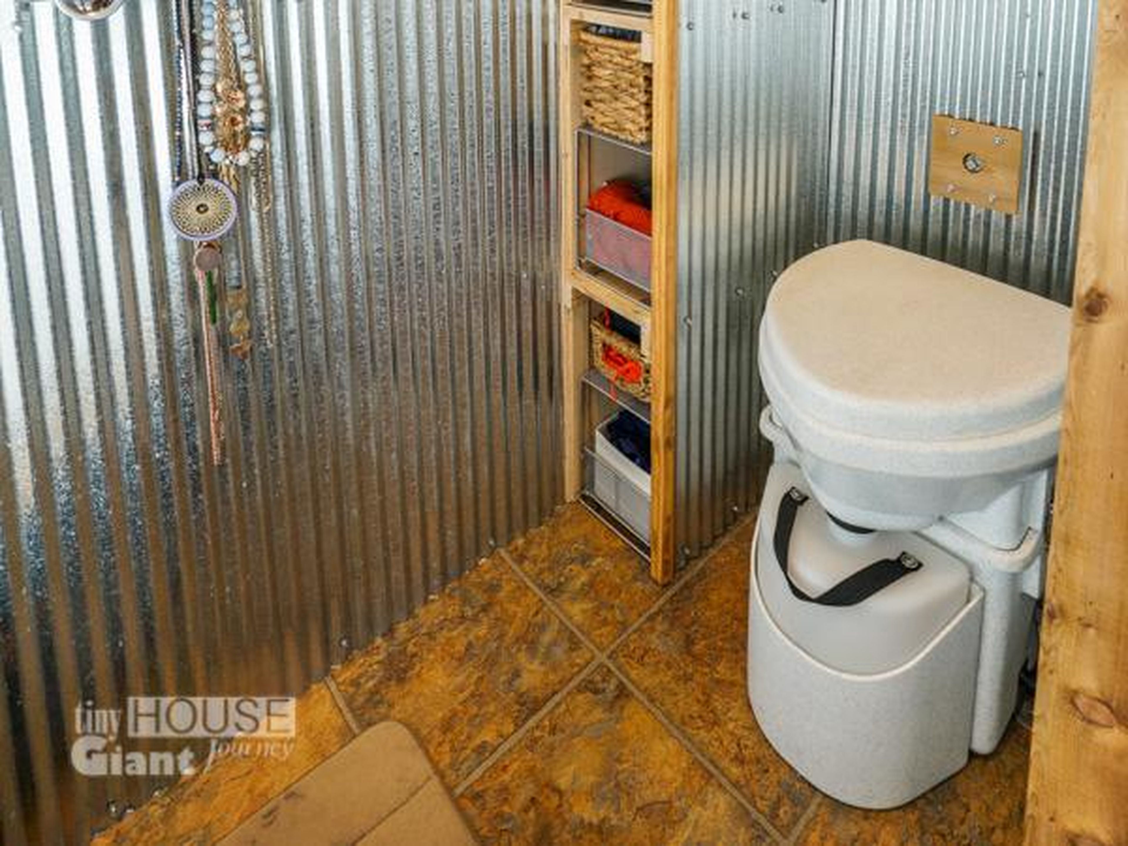 The bathroom might also be a little different — most tiny homes use compost toilets. While these help with conservation, they do need to be emptied periodically. Jenna wrote in her blog it can also be a little awkward to explain