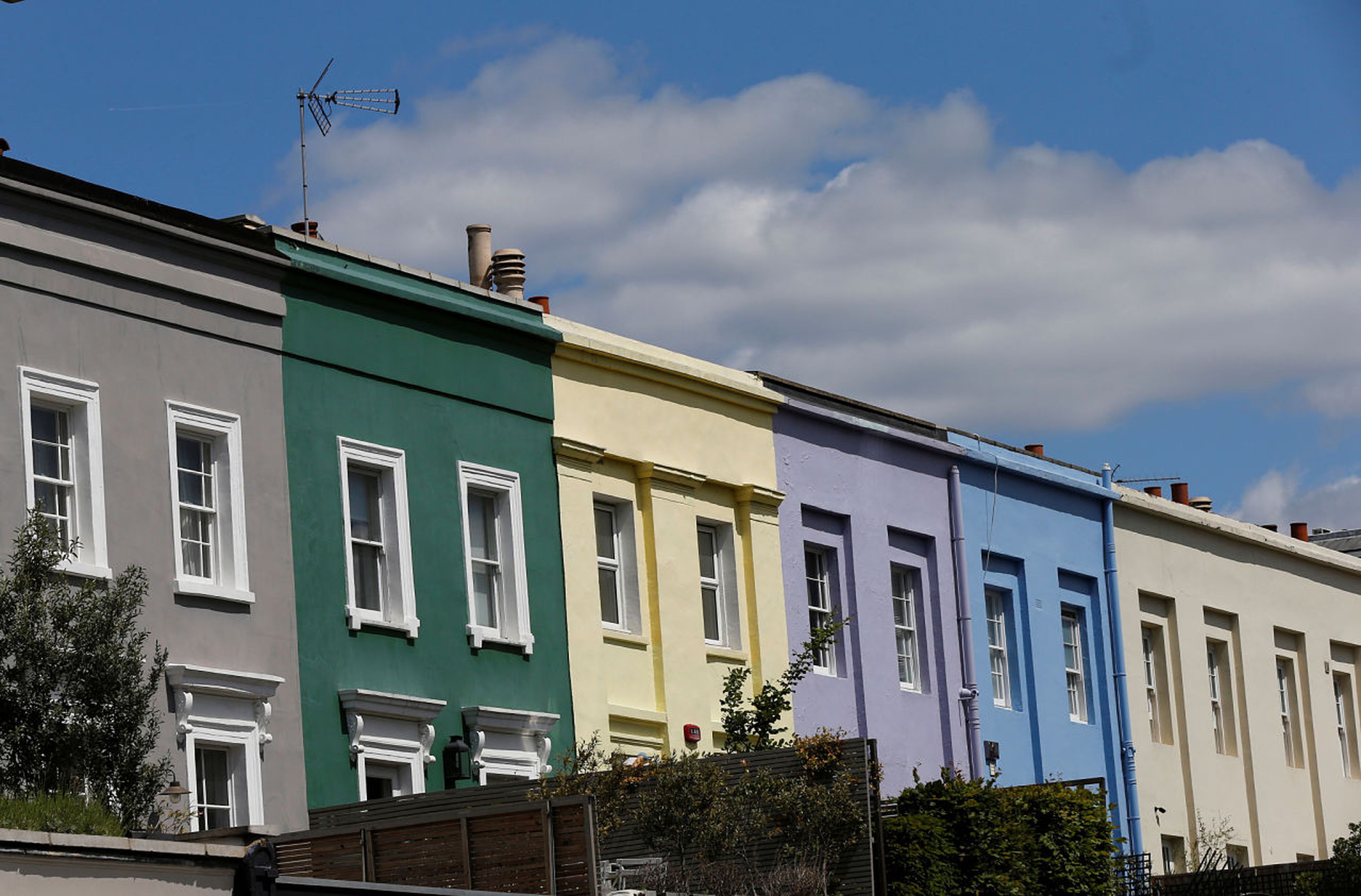 Casas adosadas en un barrio residencial de Londres
