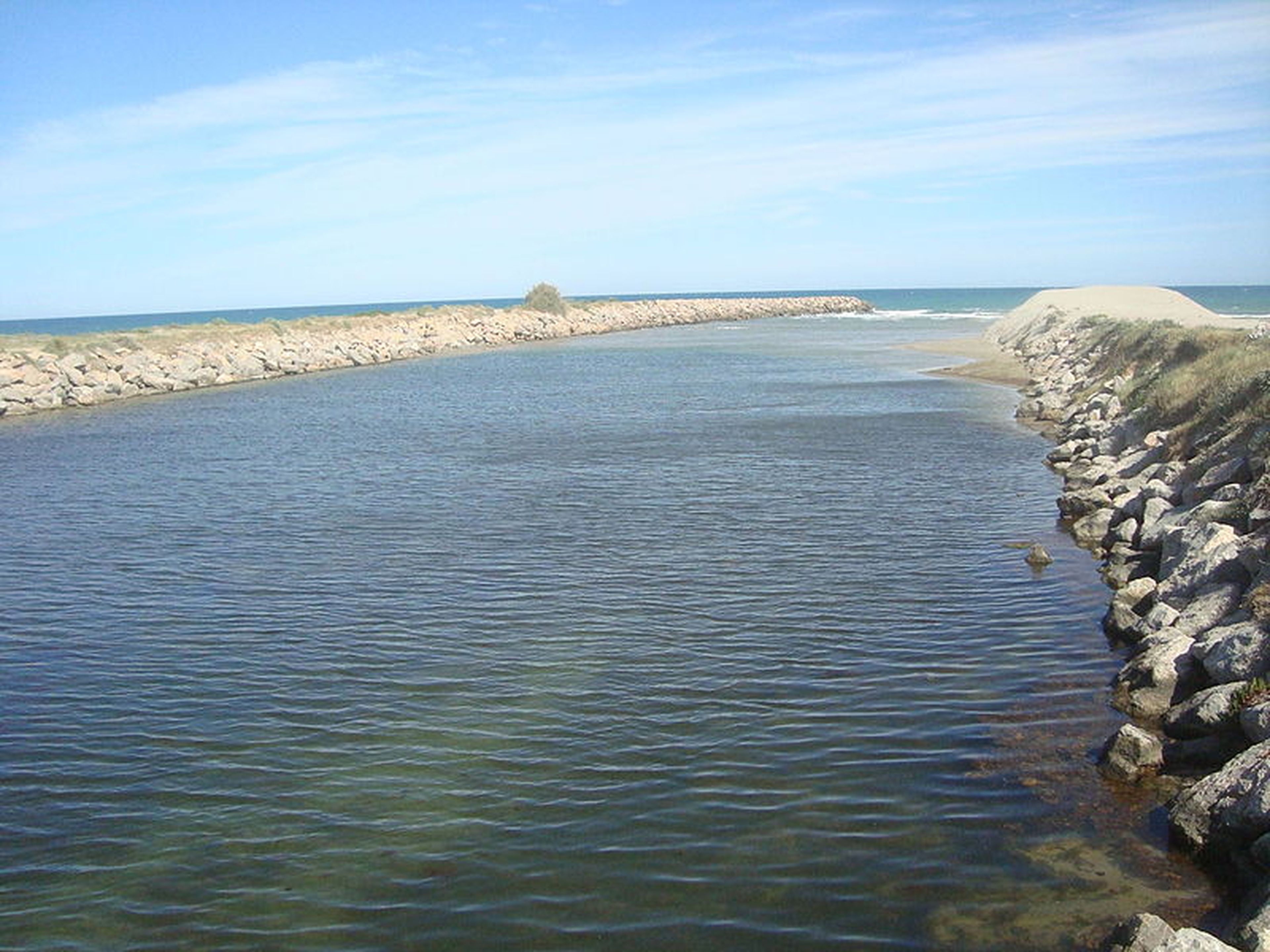 La desembocadura del río Seco, en la provincia de Castellón.