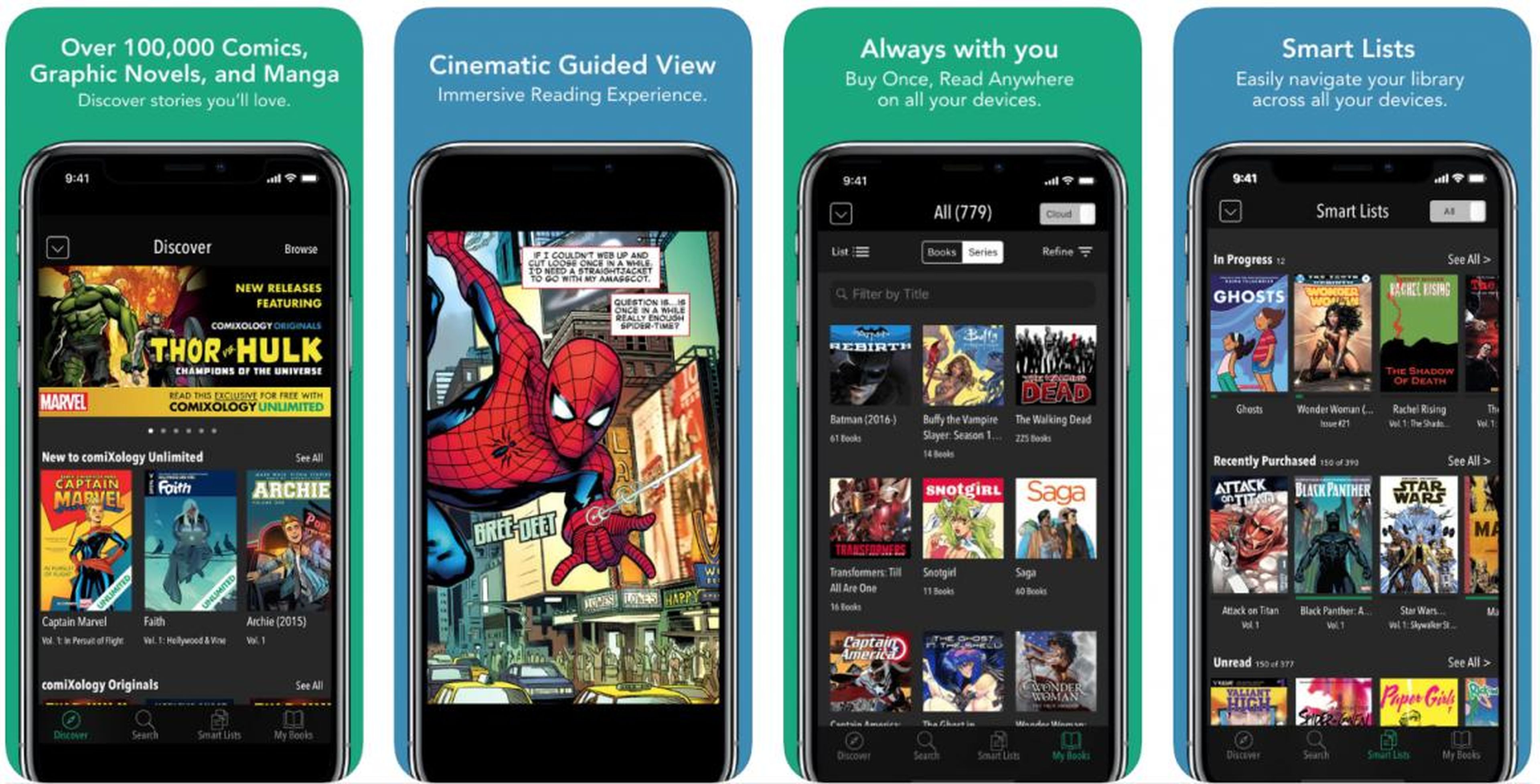Comixology by Amazon lets you read comics on your smartphone.