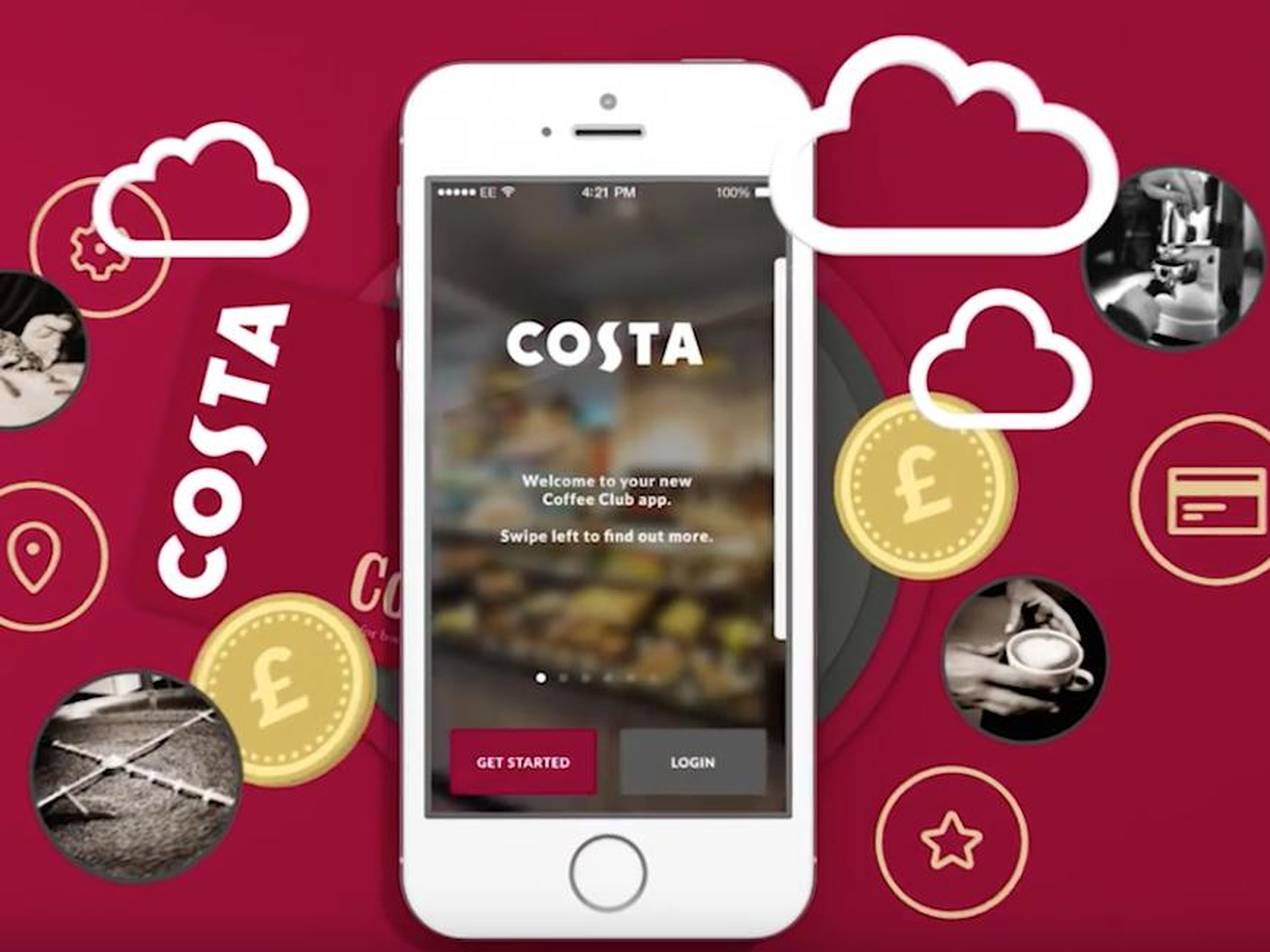 Costa doesn't offer a mobile-ordering service, but you can use its app to find local stores and collect loyalty points.