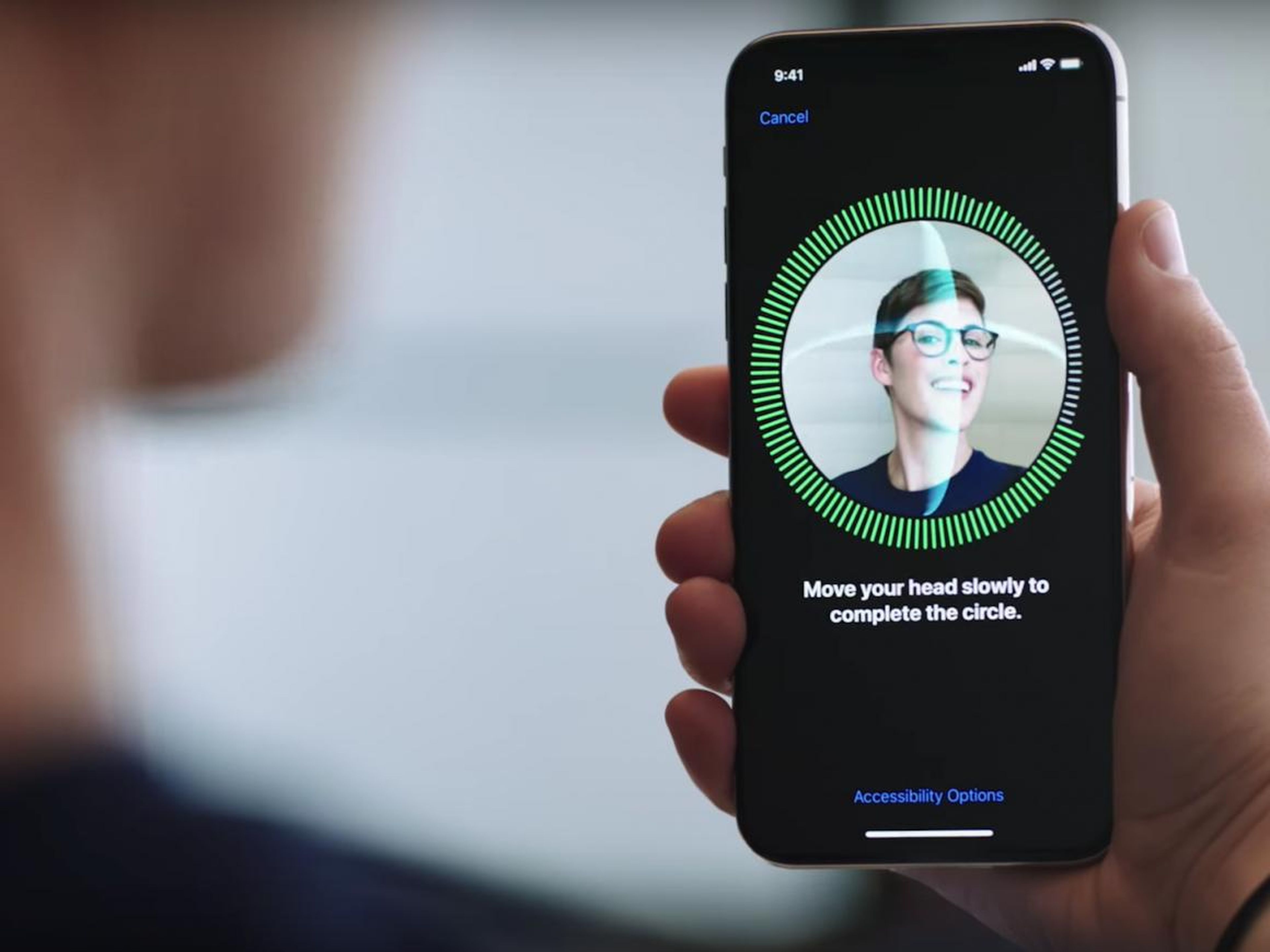 Apple's iPhone X uses its special "TrueDepth" camera system to scan a user's face and securely log them in.