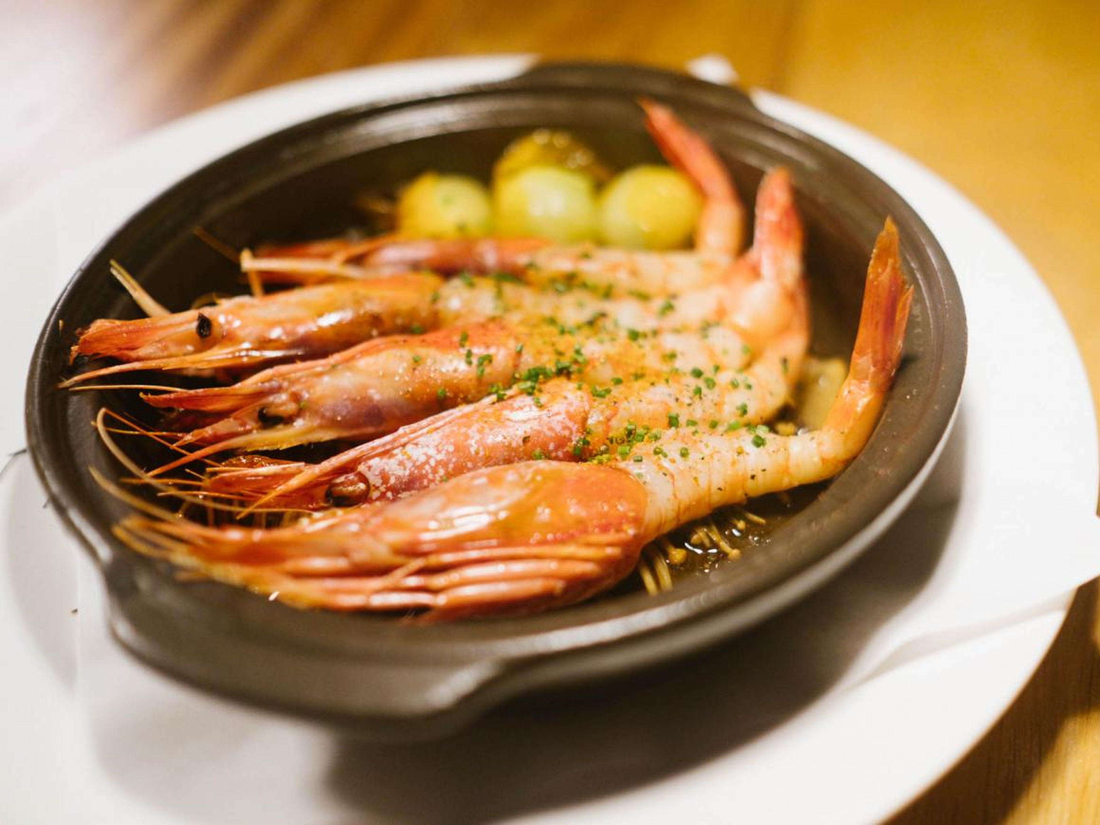 If you really want to go all out, Ibiza has its own edition of Nobu. I had the Gambas al Ajillo "Nobu Style," a classic Spanish dish ($50) which used shrimp from nearby Formentera. It was a simple, garlicky dish that shined with