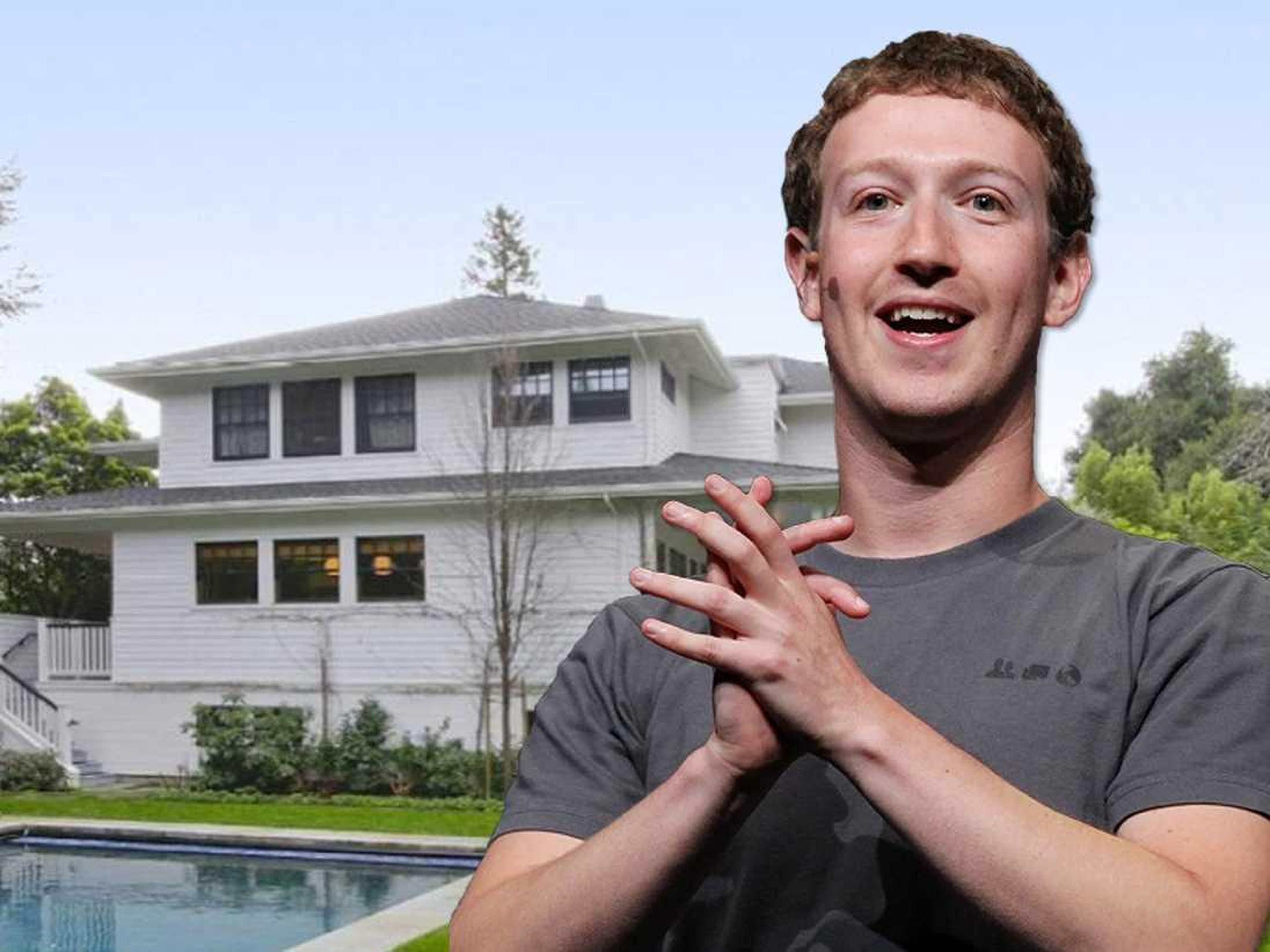 Mark Zuckerberg lives in a 5,000-square-foot estate in Palo Alto, California.