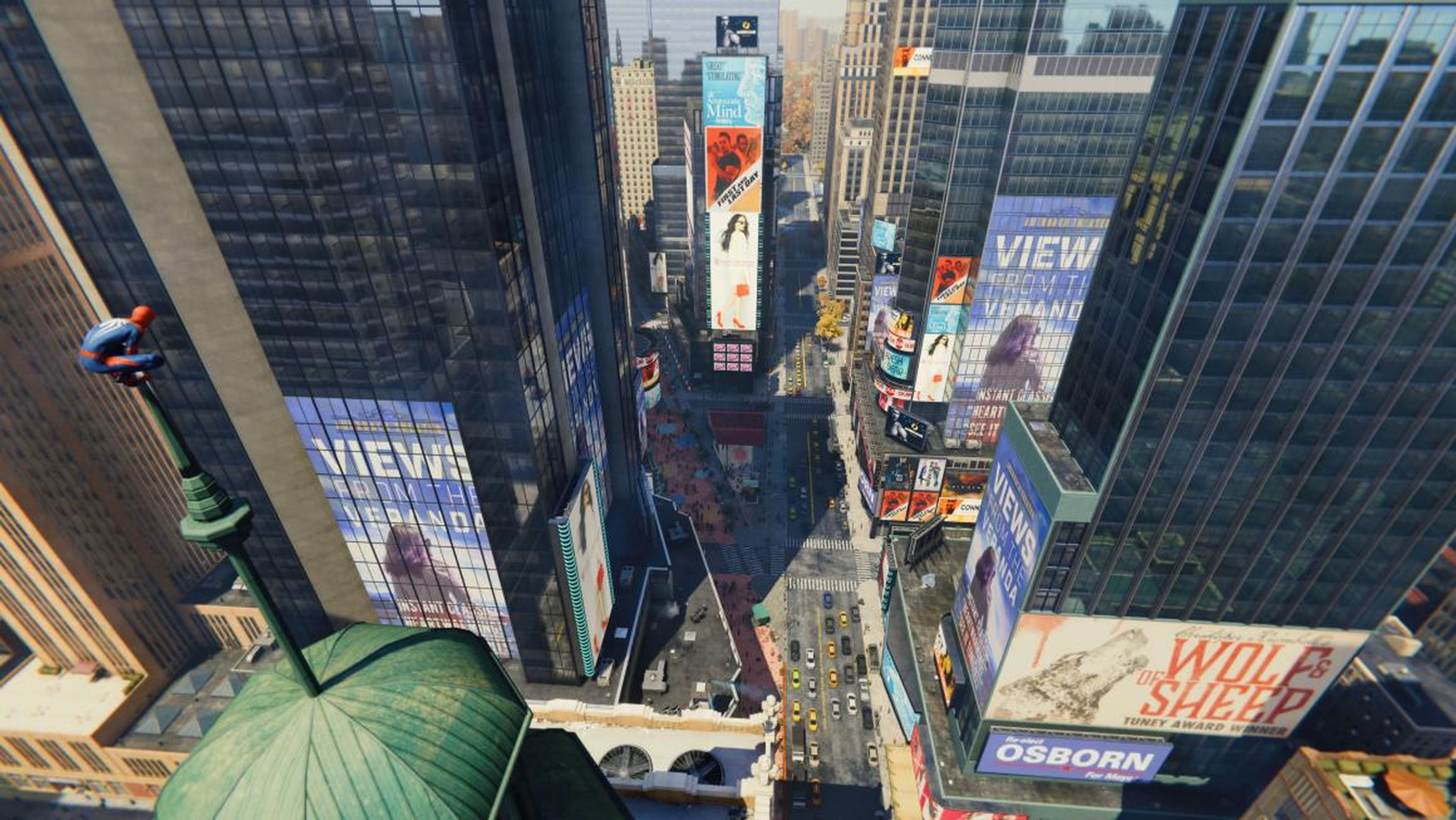 Massive screens with advertisements surround Times Square in-game, just like the real thing.